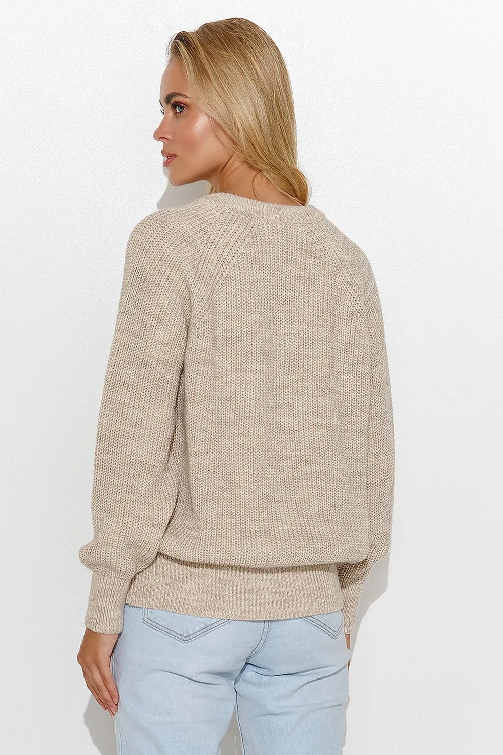 Heart Neckline Loose Fit Sweater