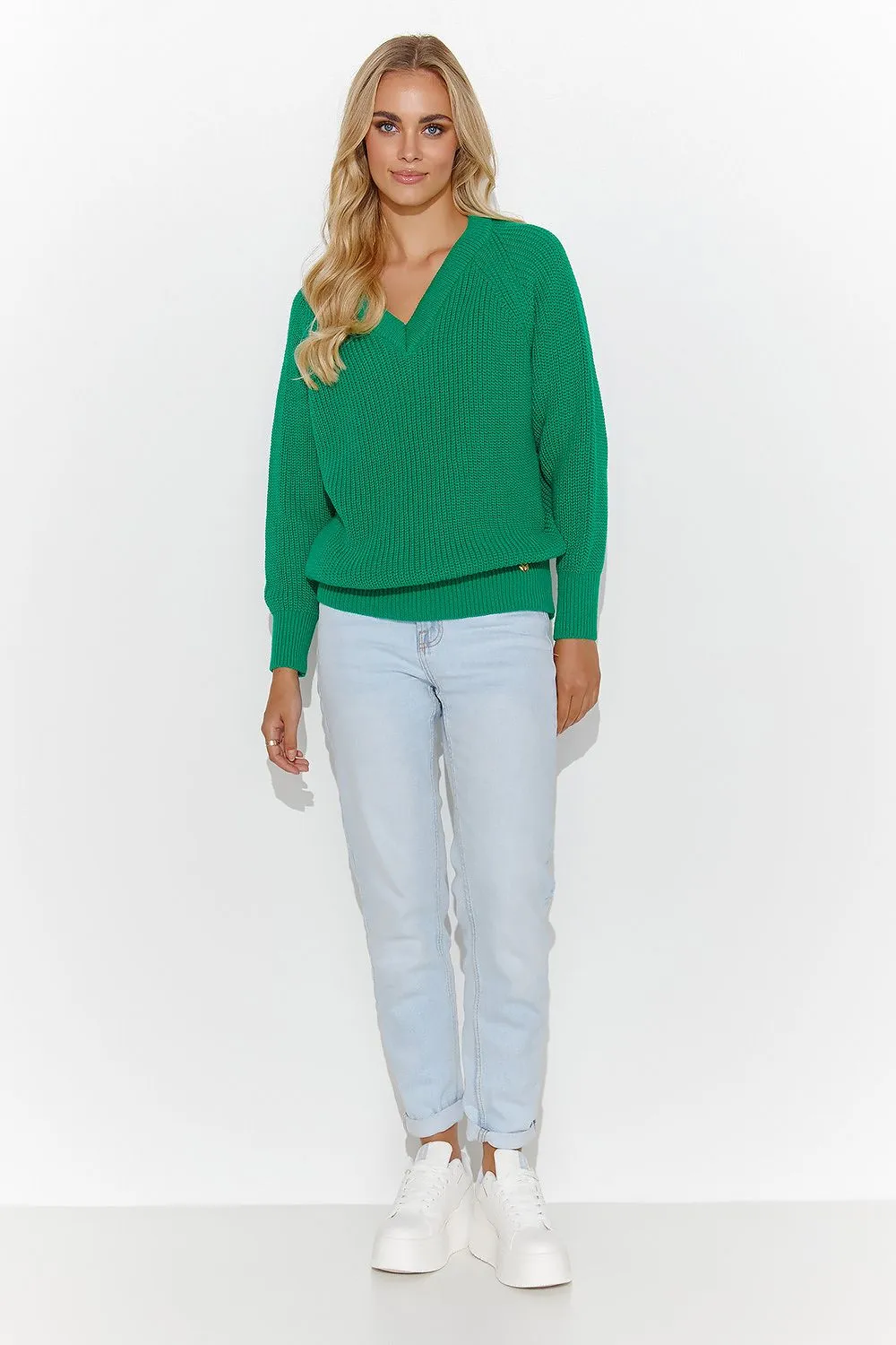 Heart Neckline Loose Fit Sweater