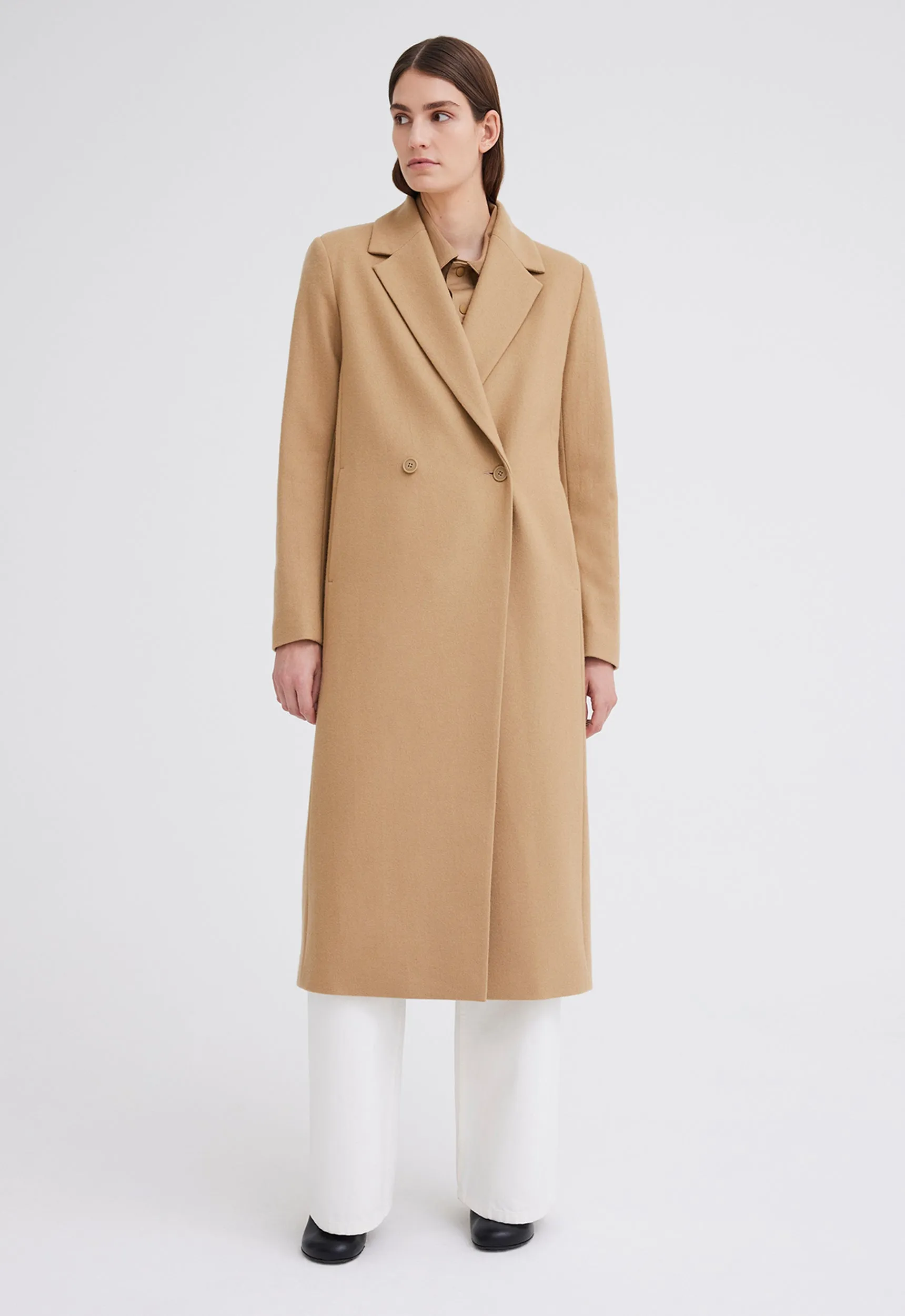 Howell Merino Wool Coat - Camel Neutral
