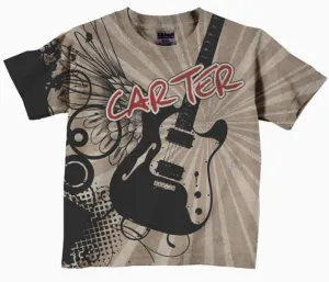 HPSP Shirt, Custom Birthday Shirt, Boys Guitar T-Shirt, Personalized Rock and Roll Clothing