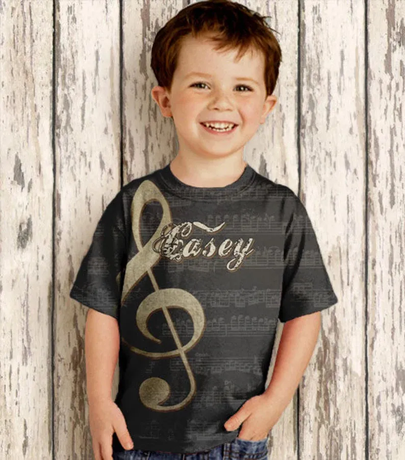 HPSP Shirt, Custom Birthday Shirt, Boys Guitar T-Shirt, Personalized Rock and Roll Clothing