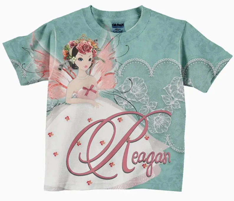 HPSP Shirt, Custom Birthday Shirt, Girls Superhero birthday Shirt, Personalized Girls Superhero T-Shirts, Kids Birthday Shirts,  Family Girls Fairy Shirts, Girls Fairy 3D Shirt.