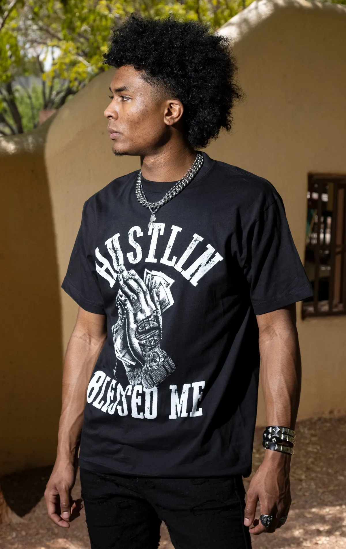 Hustlin Blessed Me T-Shirts