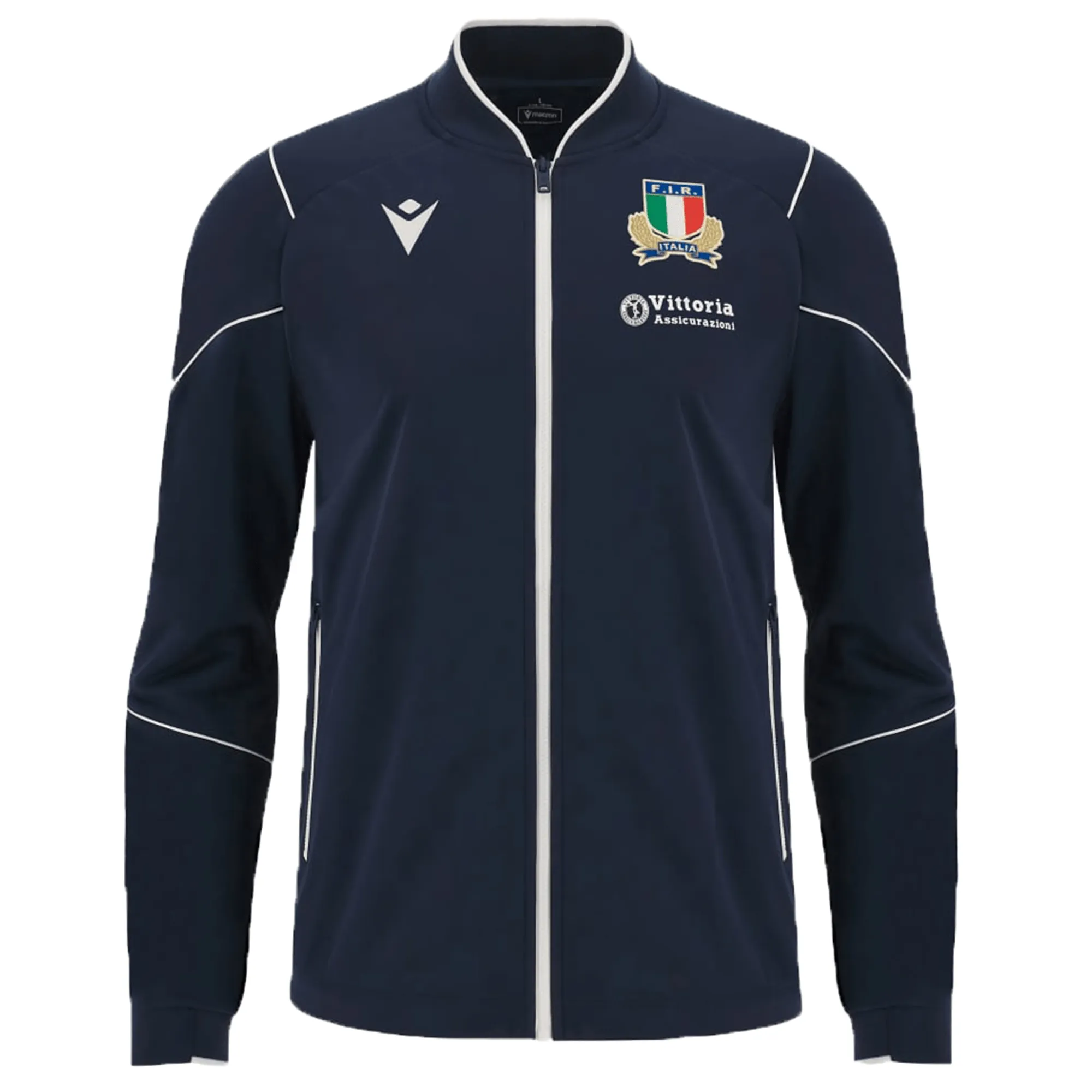 Italy 6 Nations Full-Zip Anthem Jacket 23/24 by Macron