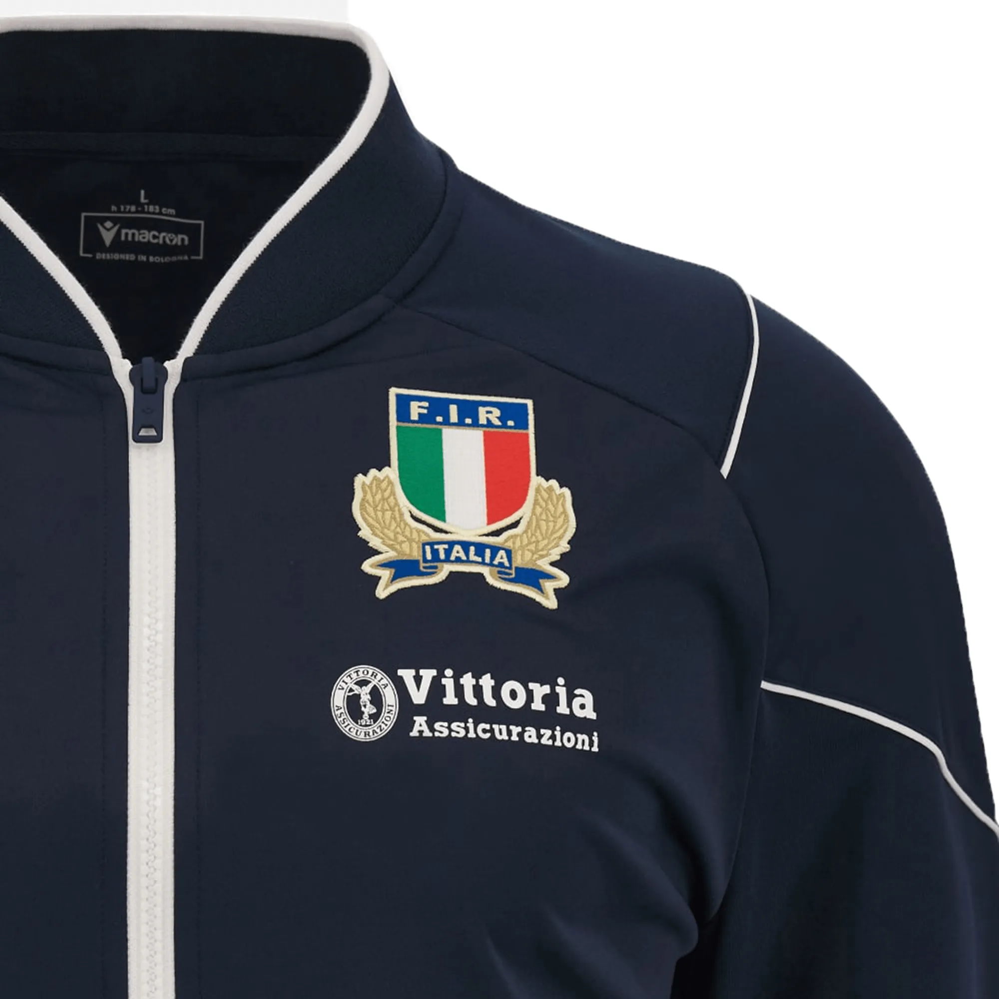 Italy 6 Nations Full-Zip Anthem Jacket 23/24 by Macron