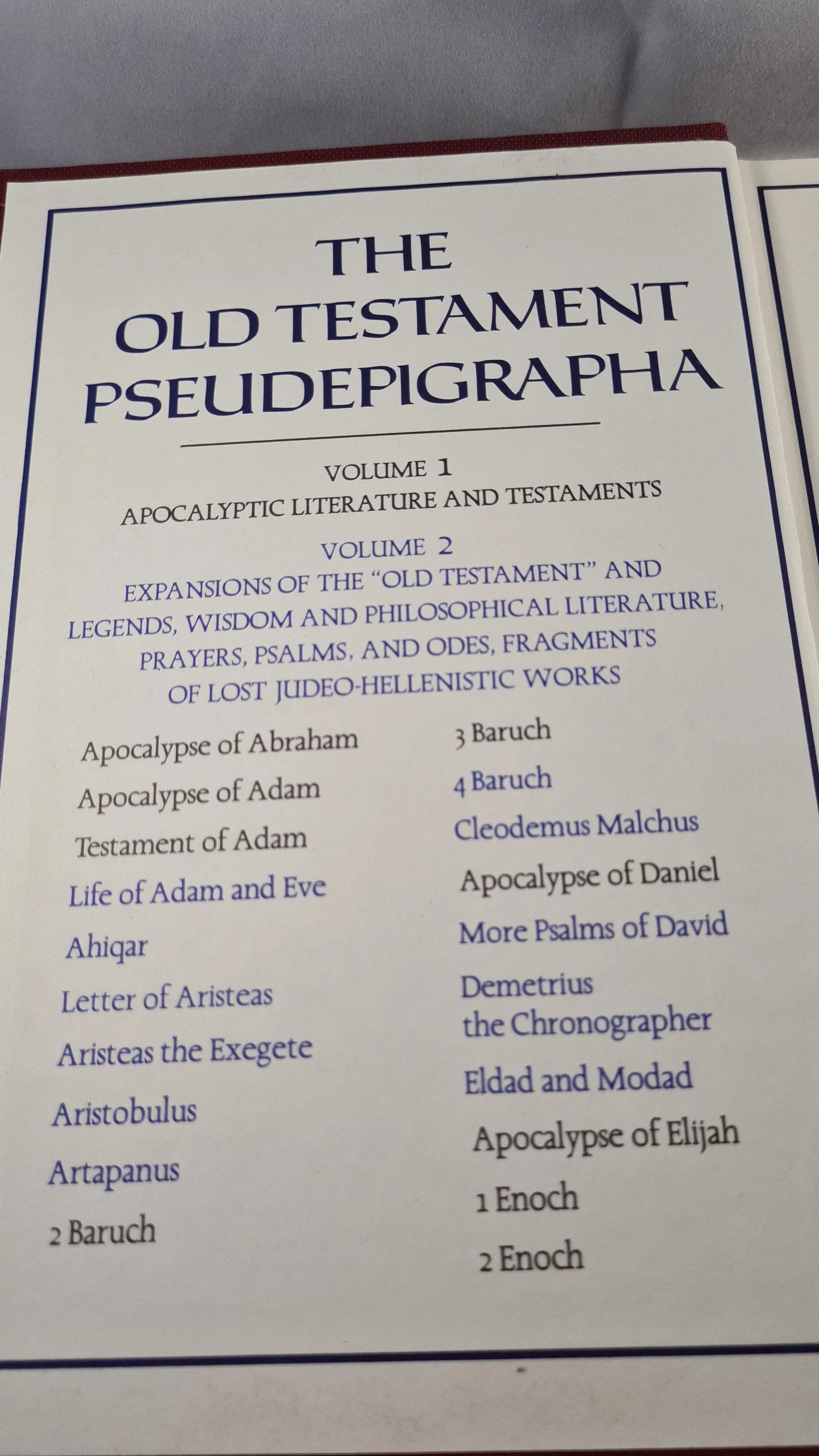 James H Charlesworth - The Old Testament Pseudepigrapha Volume 1 & 2, Darton, 1983