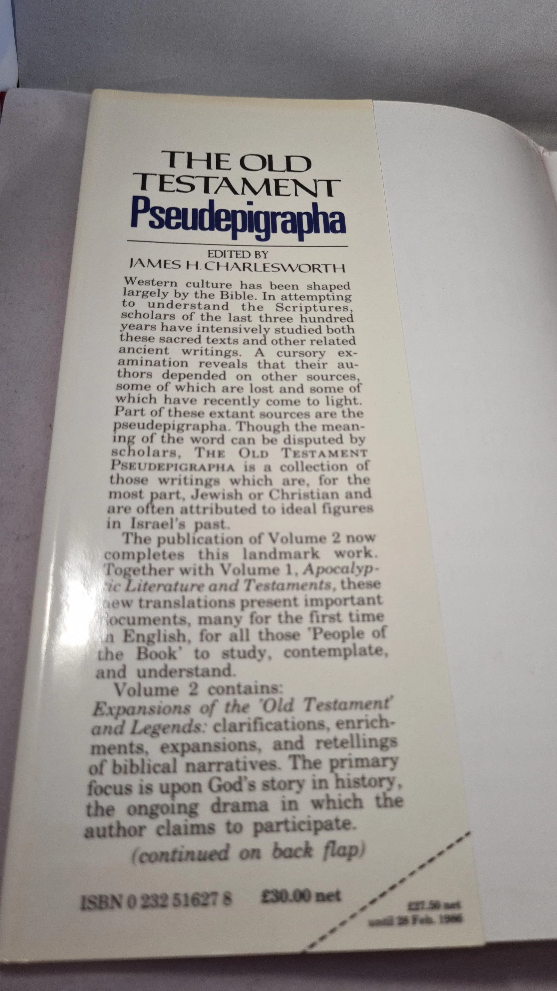 James H Charlesworth - The Old Testament Pseudepigrapha Volume 1 & 2, Darton, 1983