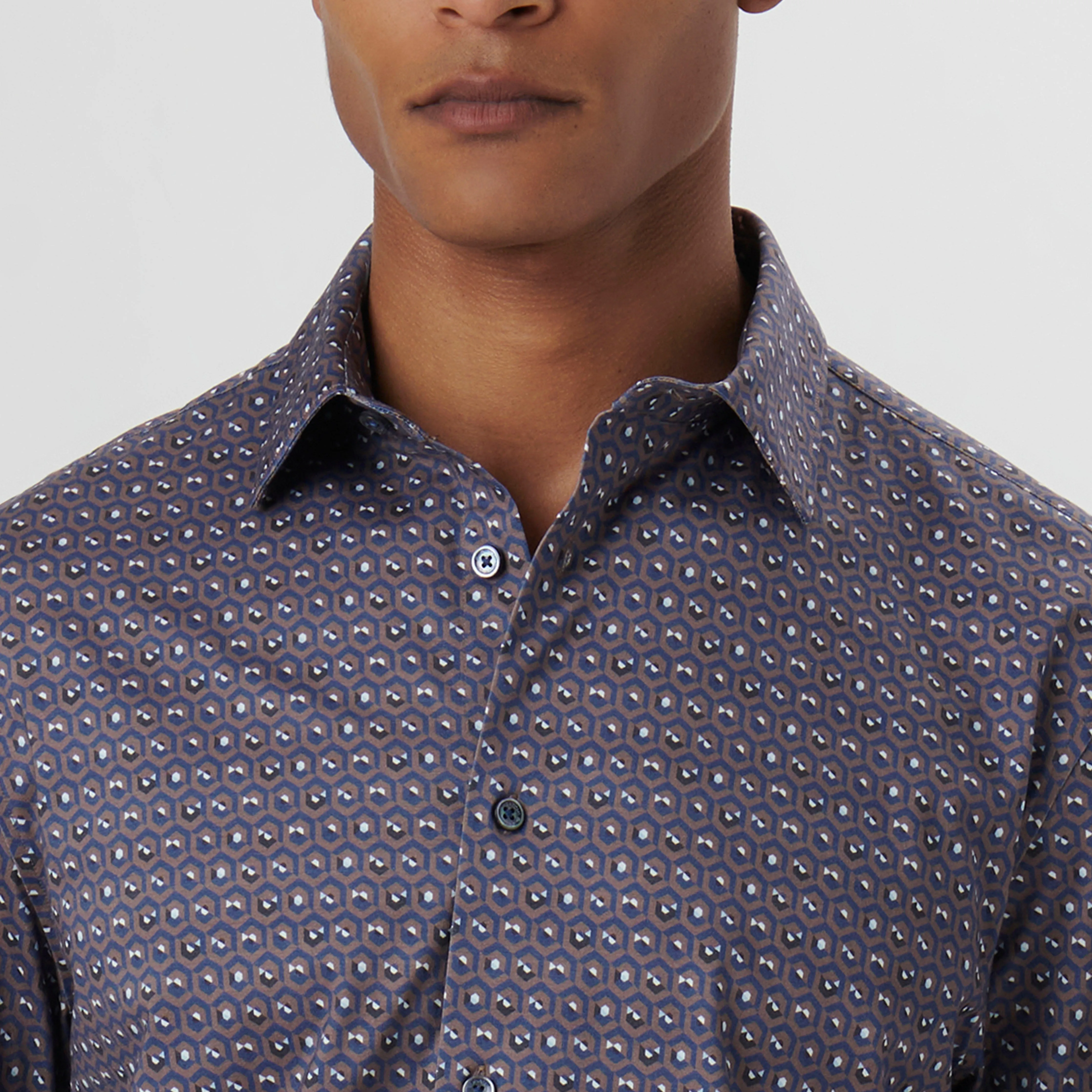 James Honeycomb Check OoohCotton Shirt
