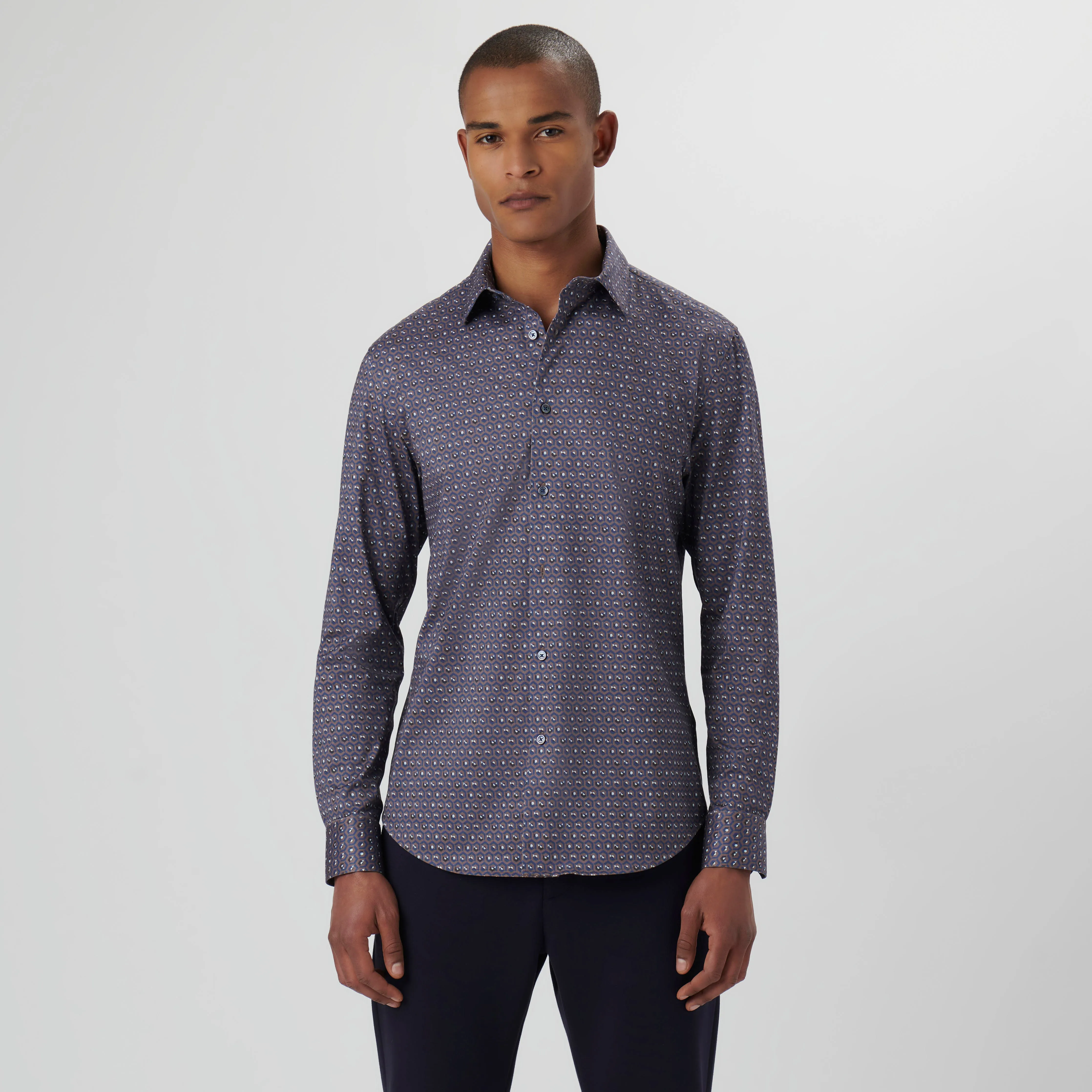 James Honeycomb Check OoohCotton Shirt