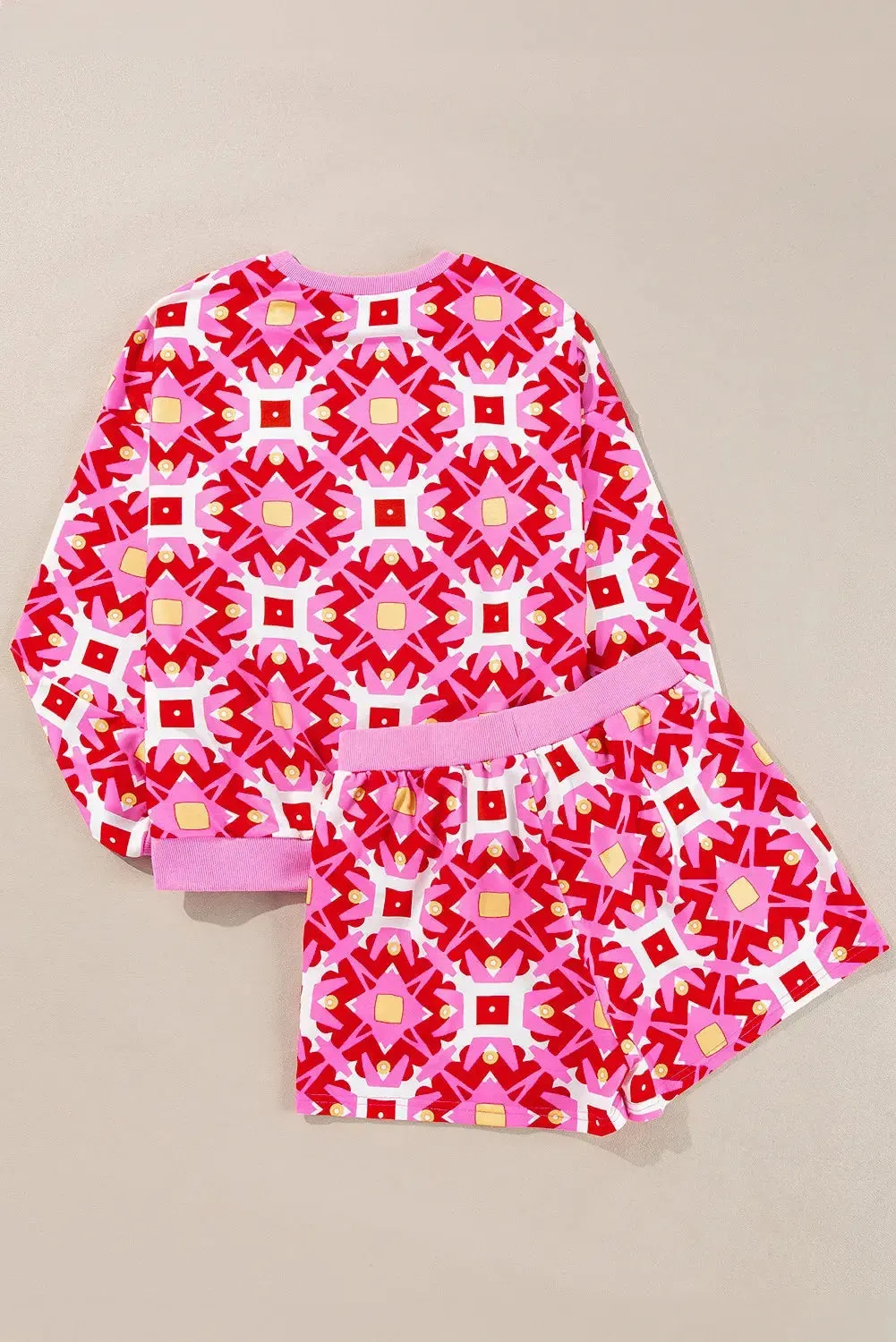 'Jannali' Round Neck Top and Shorts Set