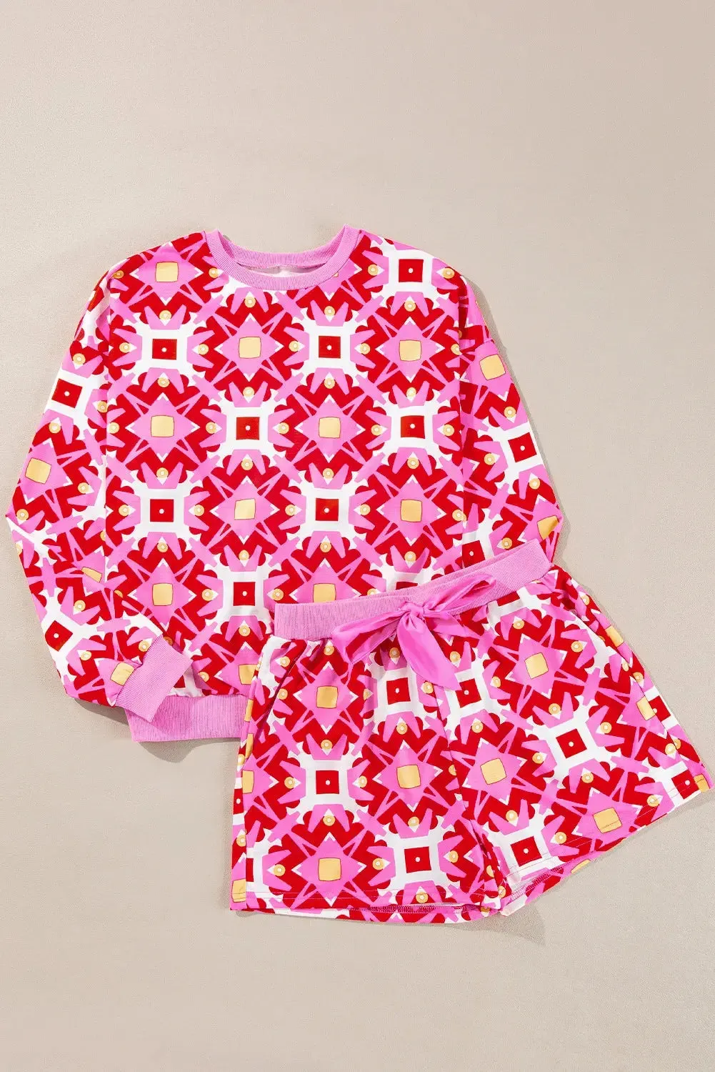 'Jannali' Round Neck Top and Shorts Set
