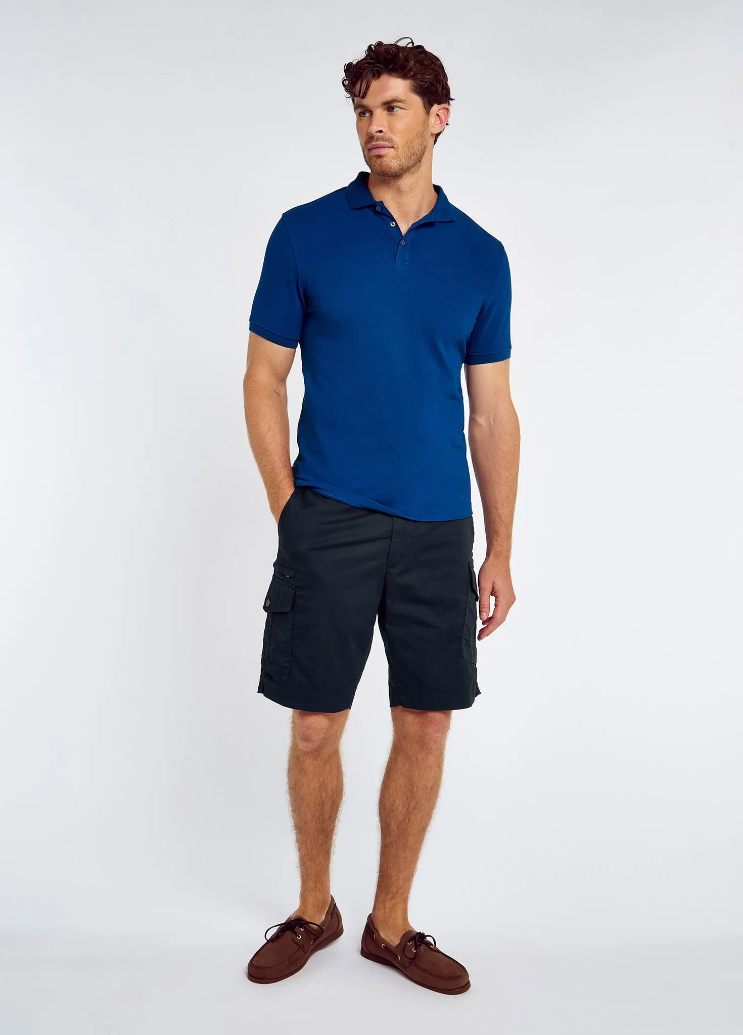 Jennings Men’s cotton pique polo- Cobalt