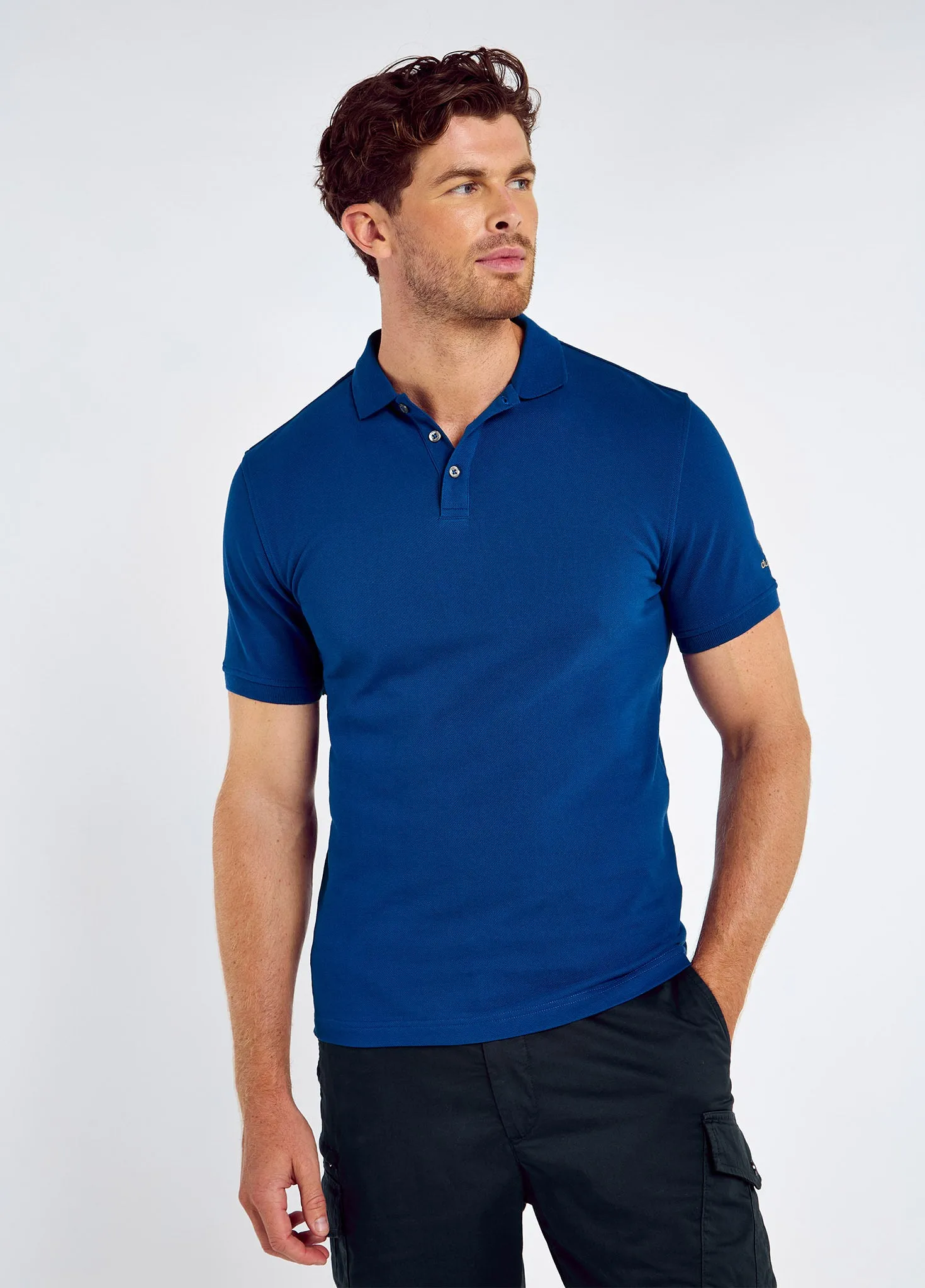 Jennings Men’s cotton pique polo- Cobalt