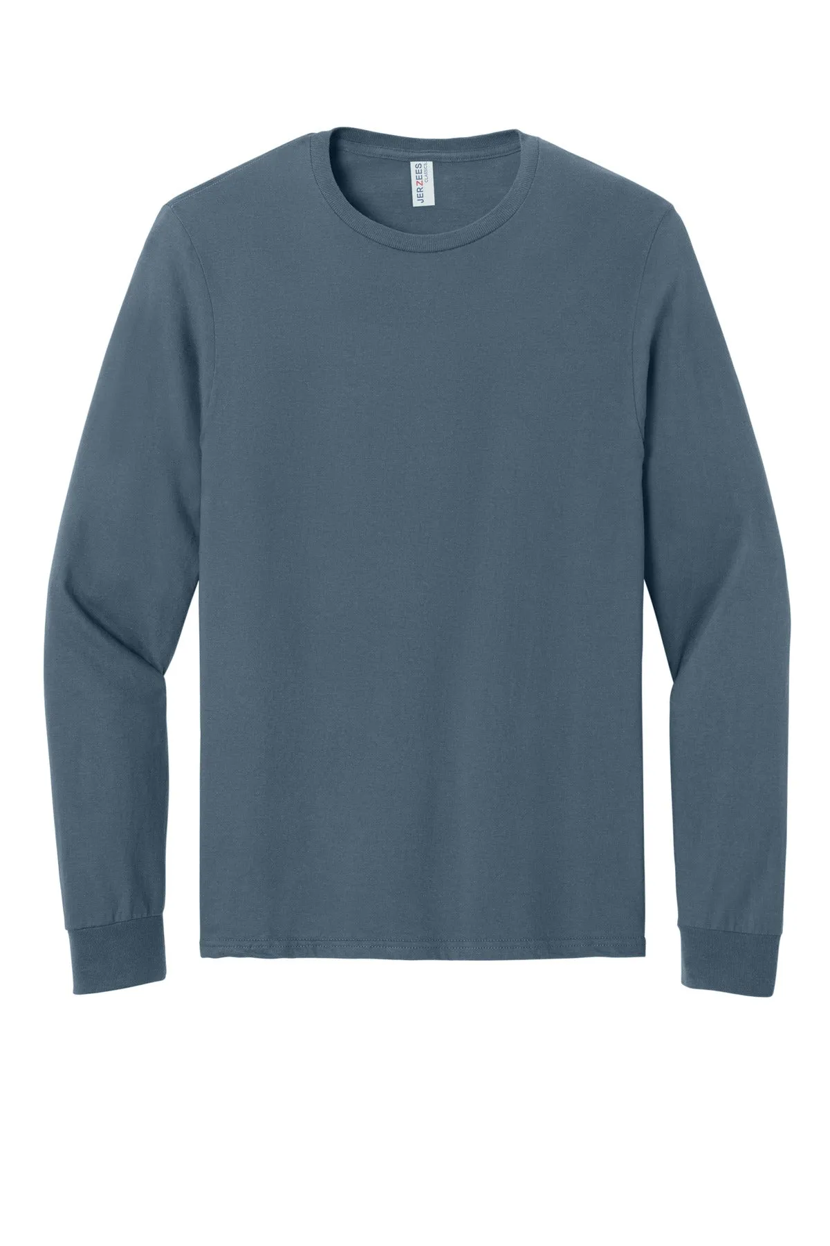 Jerzees Classics Unisex Cotton Long Sleeve T-Shirt 363L Denim