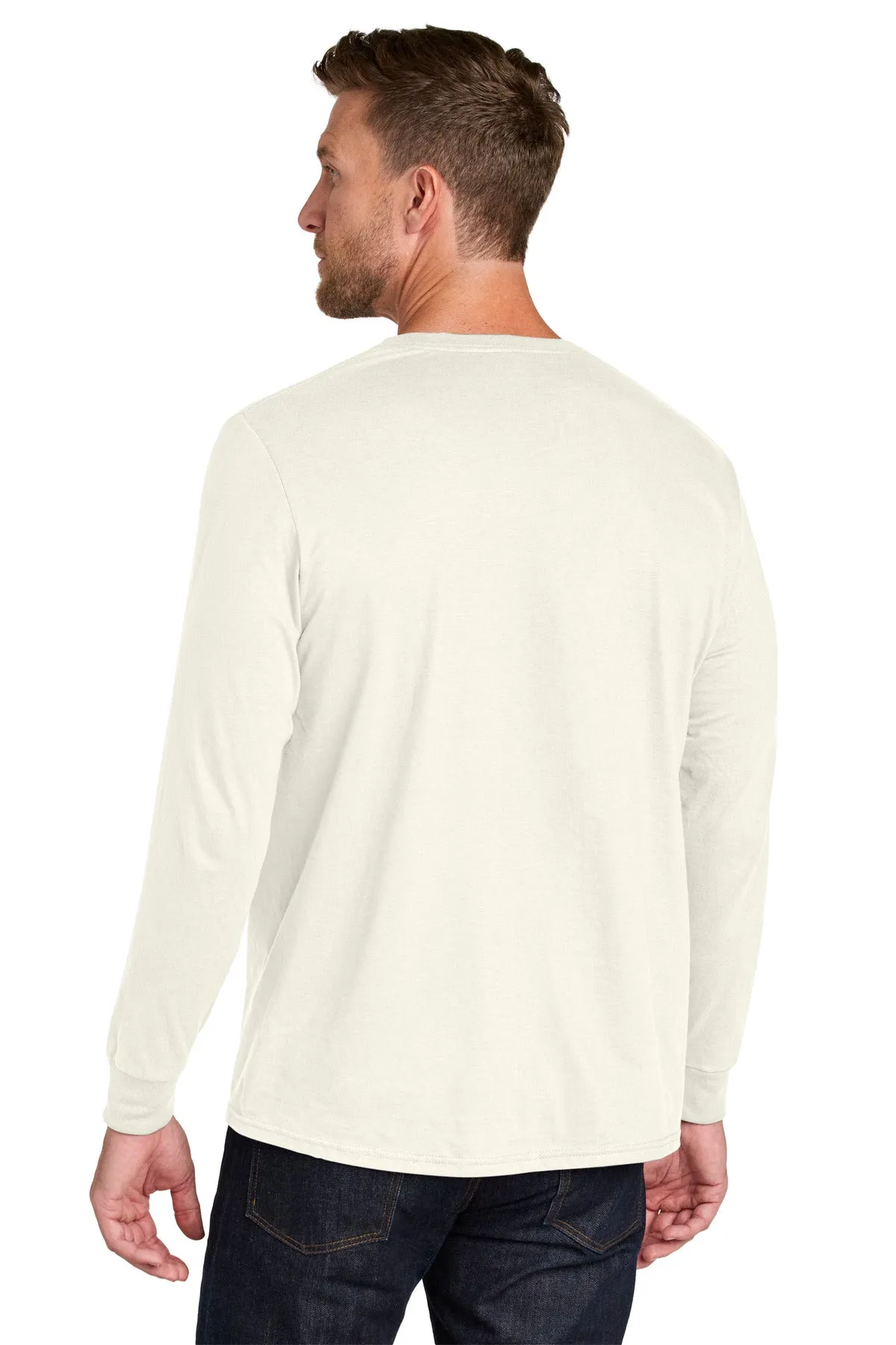 Jerzees Ultimate Unisex Ring Spun Long Sleeve T-Shirt IC46L Sweet Cream Heather