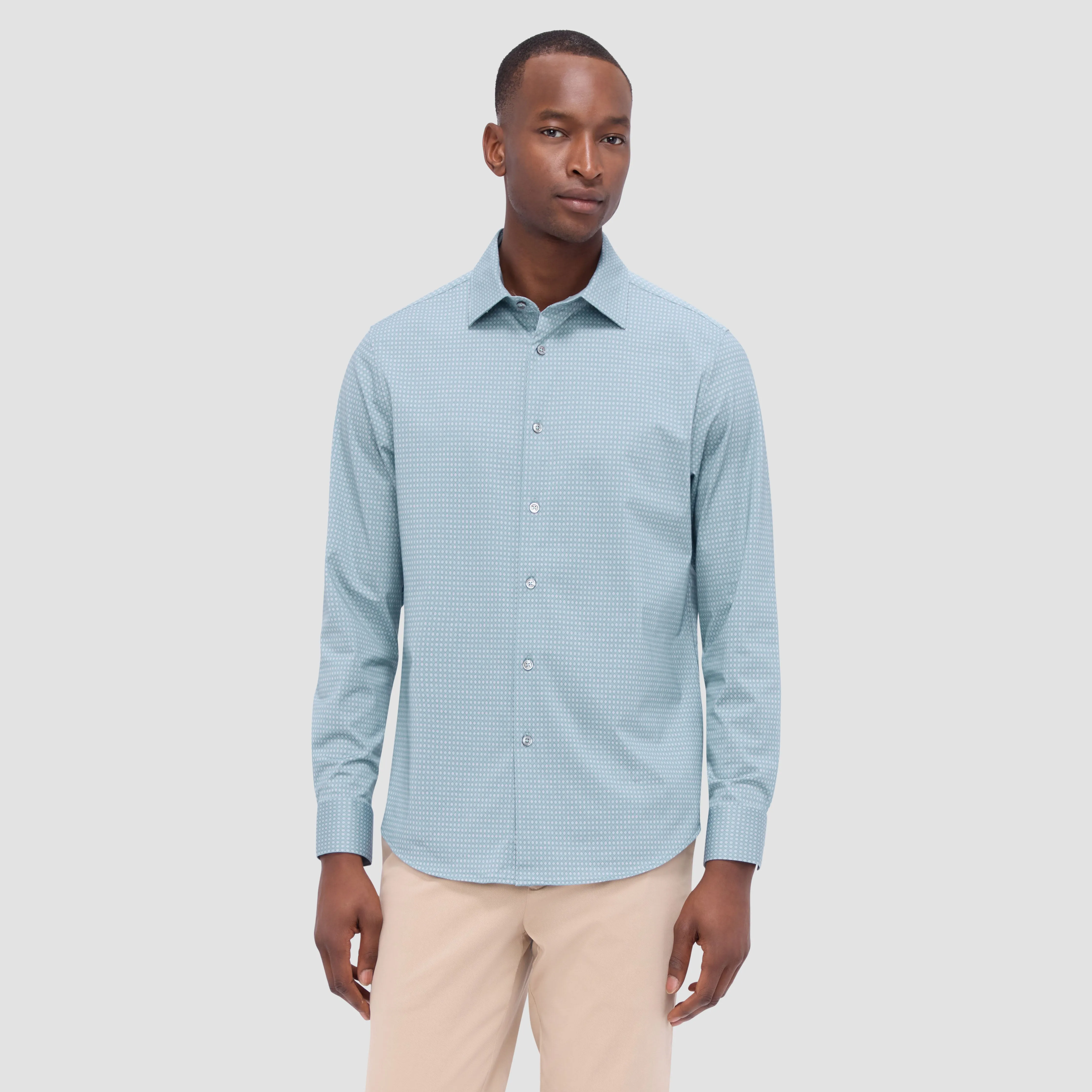 Jimmy Double Sided Geometric/Solid OoohCotton Shirt