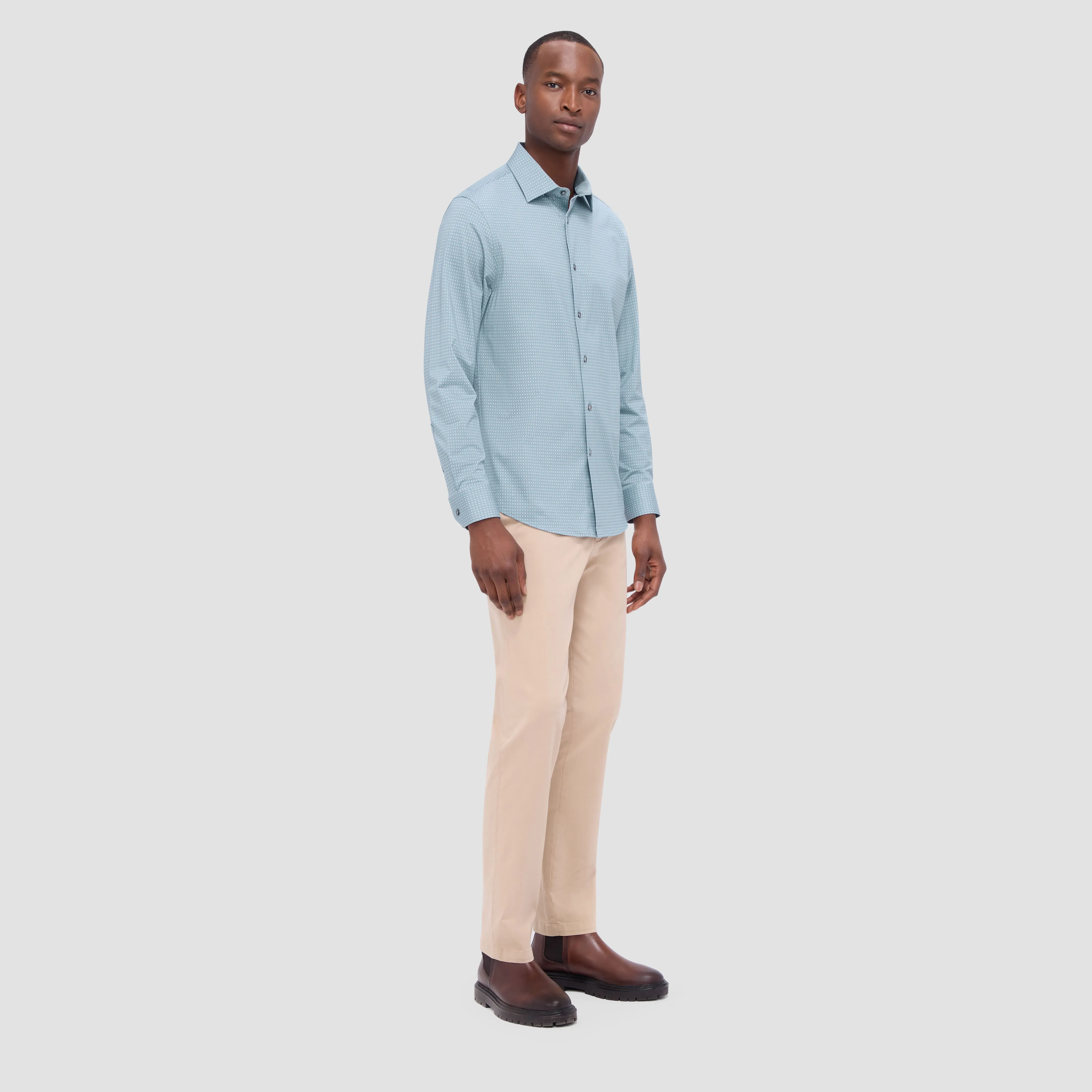 Jimmy Double Sided Geometric/Solid OoohCotton Shirt