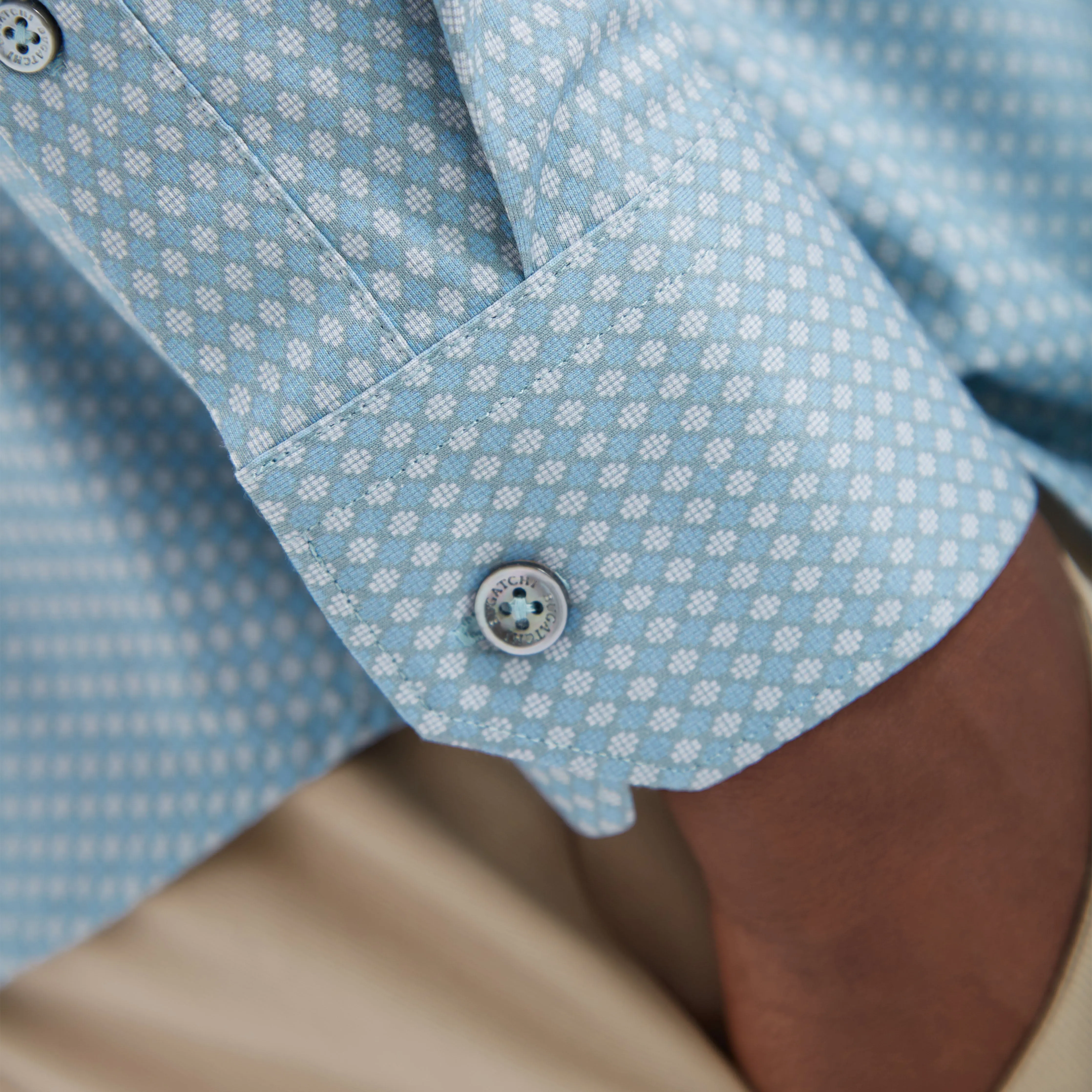 Jimmy Double Sided Geometric/Solid OoohCotton Shirt