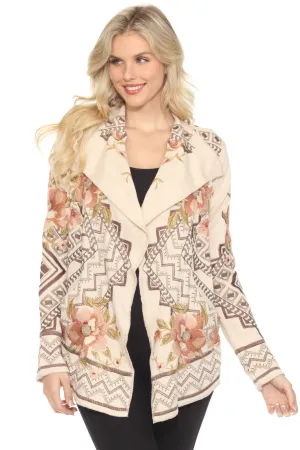 Johnny Was Biya Beige Bertram Short Sweater B56824A6