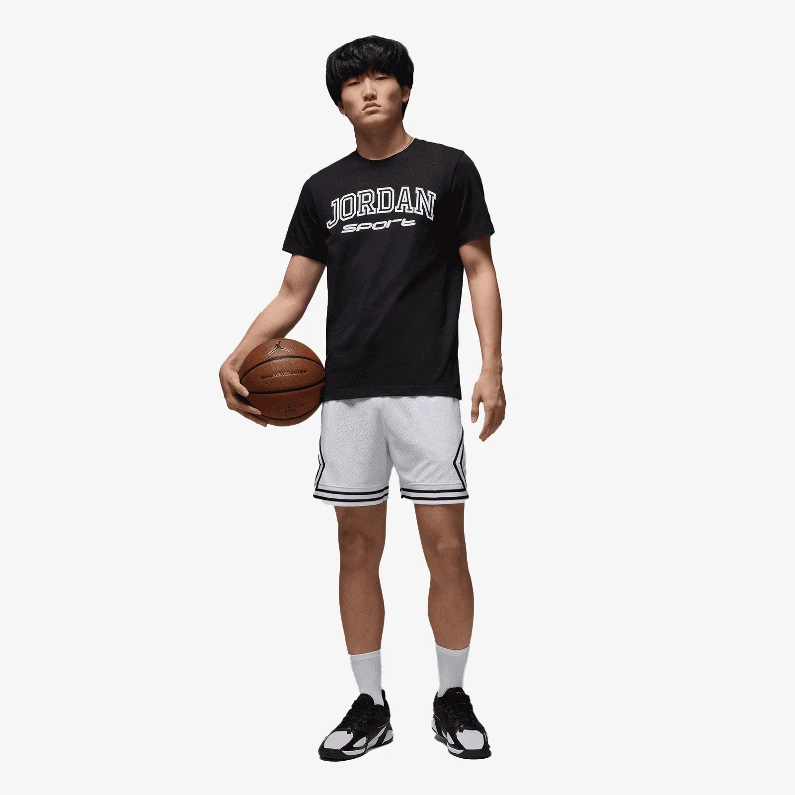Jordan Sport Dri-FIT Mesh Diamond Shorts - White/Black