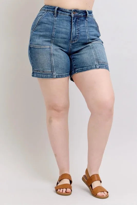 Judy Blue Full Size High Rise Denim Shorts Plus Size