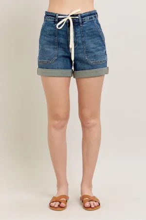 Judy Blue High Rise Cuffed Denim Shorts