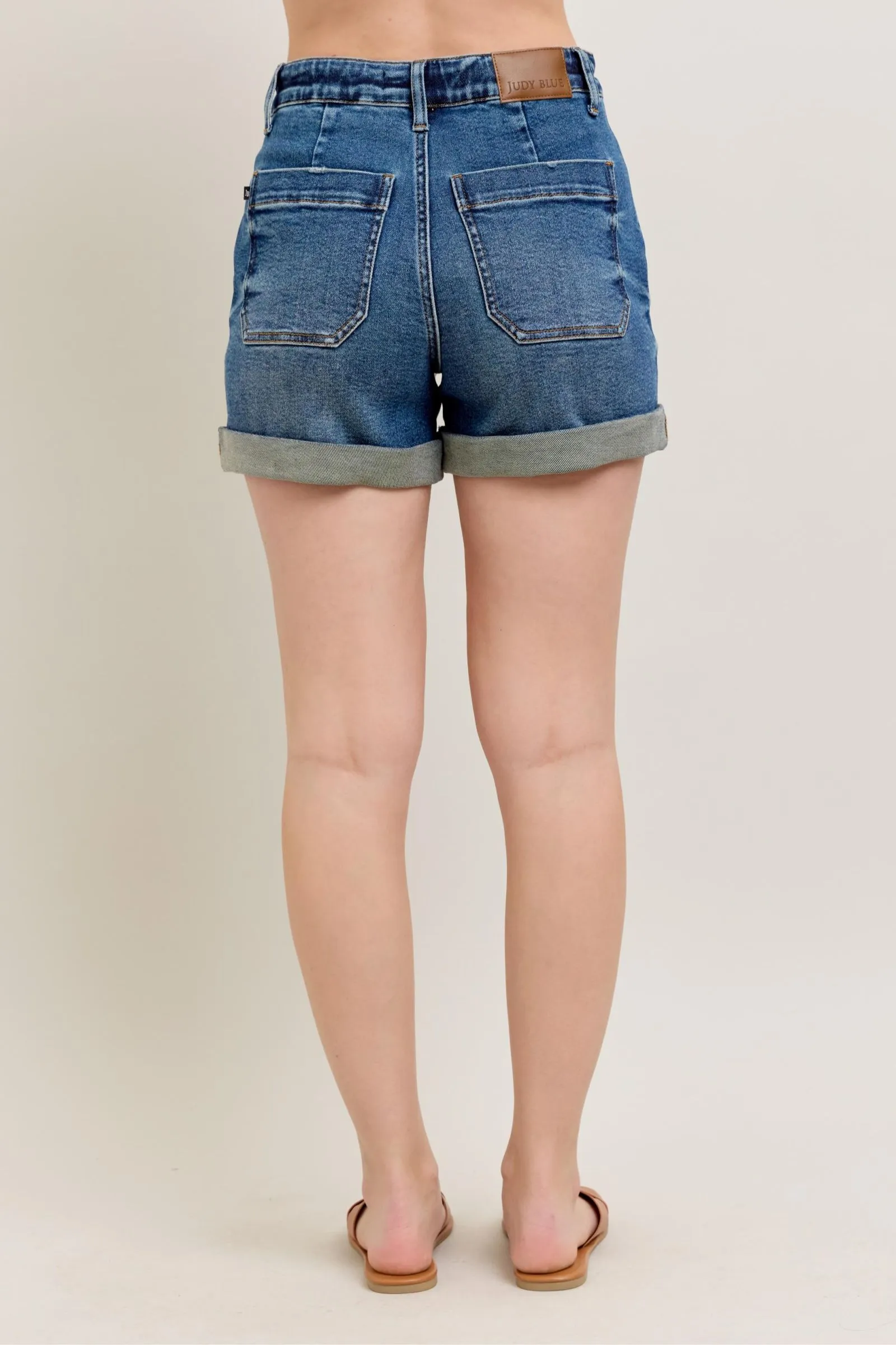 Judy Blue High Rise Cuffed Denim Shorts