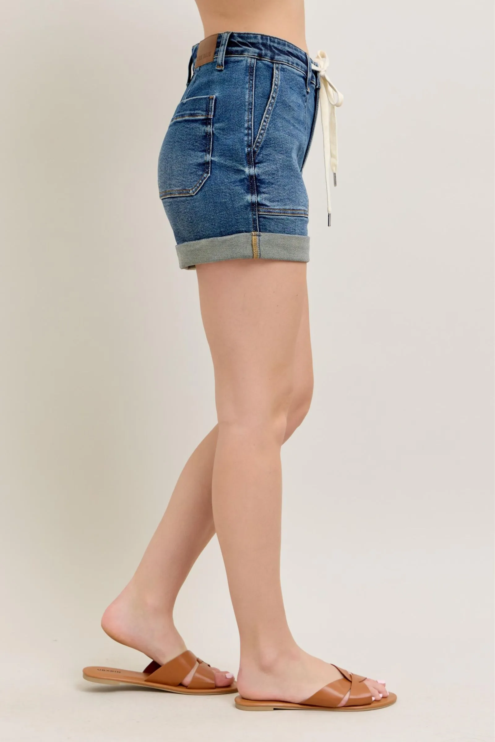 Judy Blue High Rise Cuffed Denim Shorts