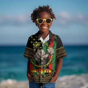 Juneteenth Celebration 2024 Kid Hawaiian Shirt Black History June 19 LT01