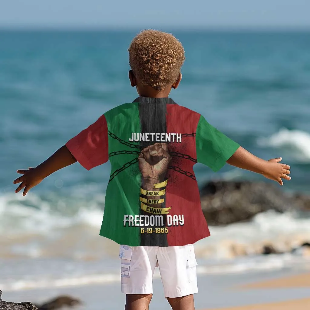 Juneteenth Freedom Day Kid Hawaiian Shirt Black Pride Month DT02