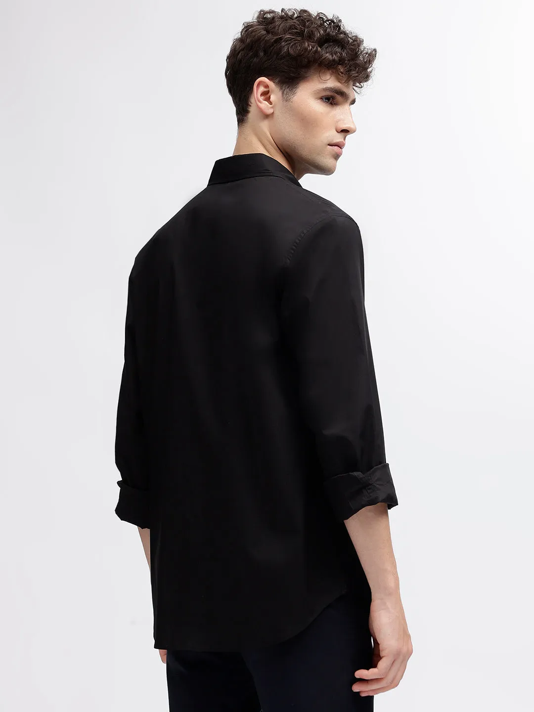 Just Cavalli Black Fashion Printed Regular Fit Shirt