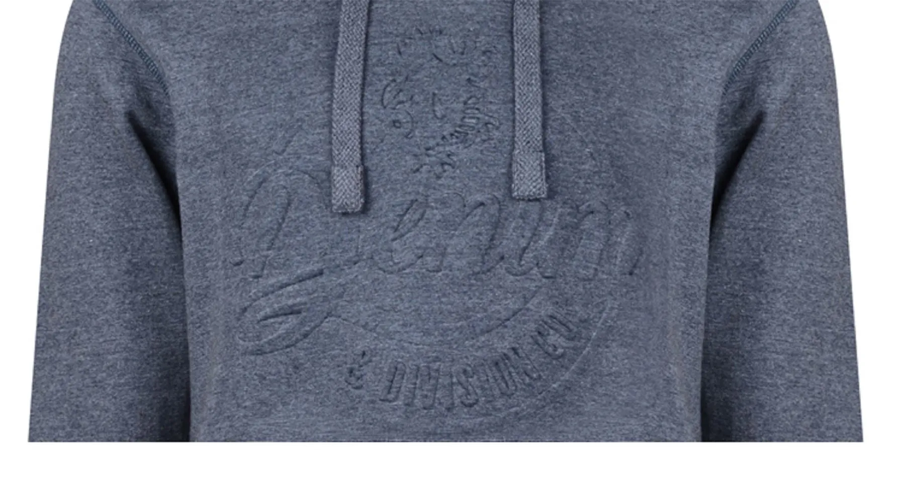 KAM Men's Embossed Denim Division Hooded Top (708)