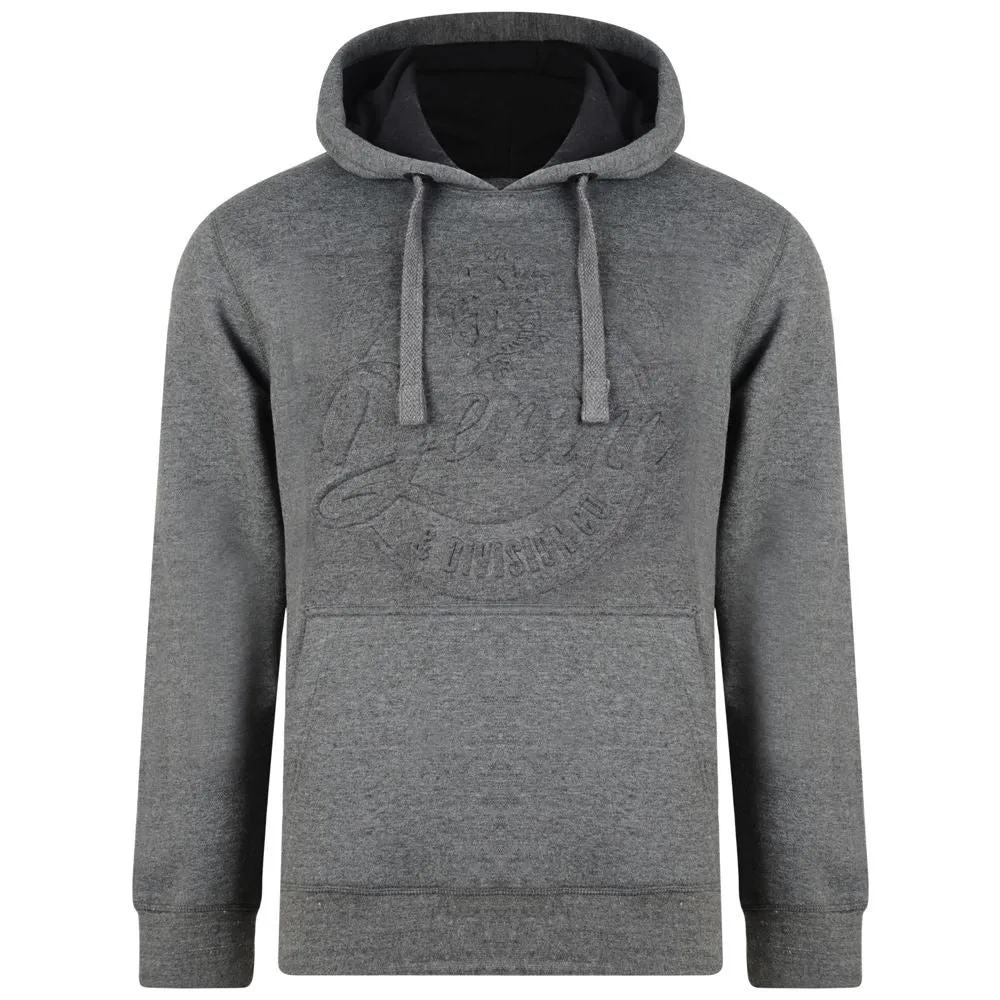 KAM Men's Embossed Denim Division Hooded Top (708)