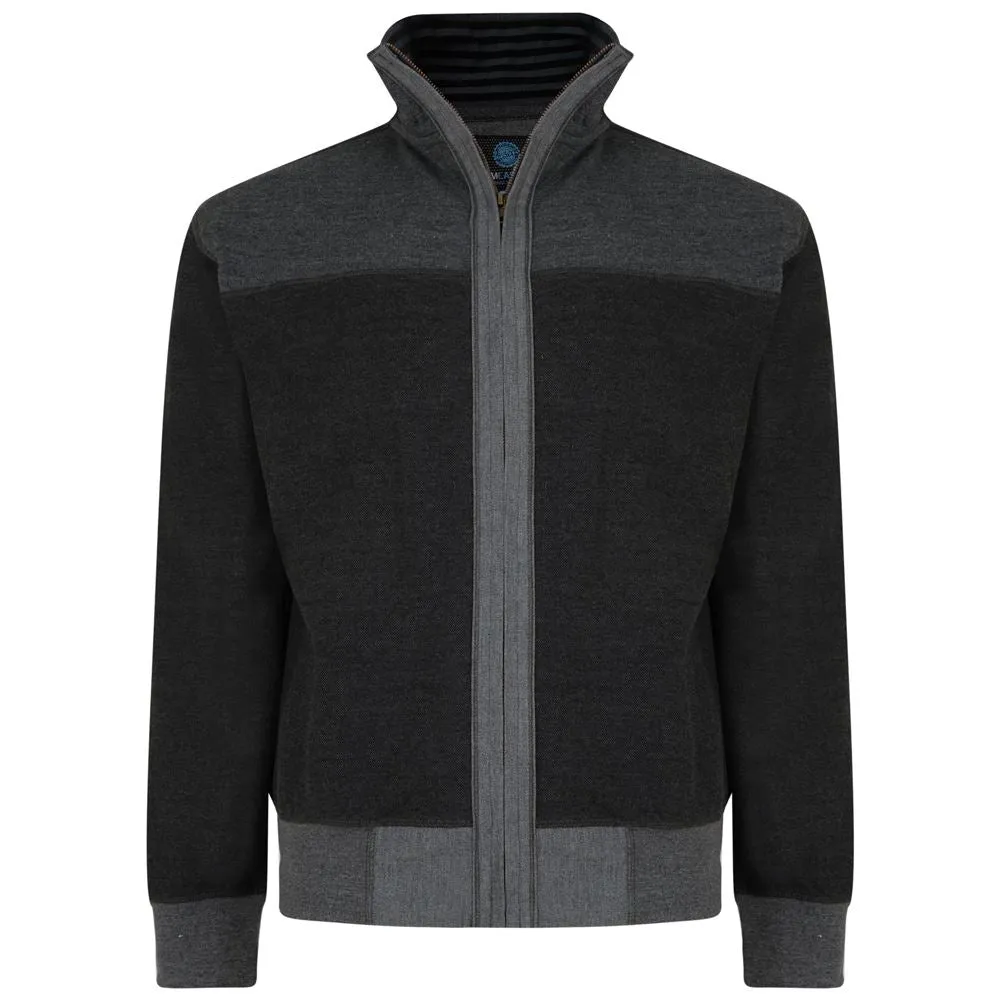 KAM Men's Full Zip Canvas Sweater (715)