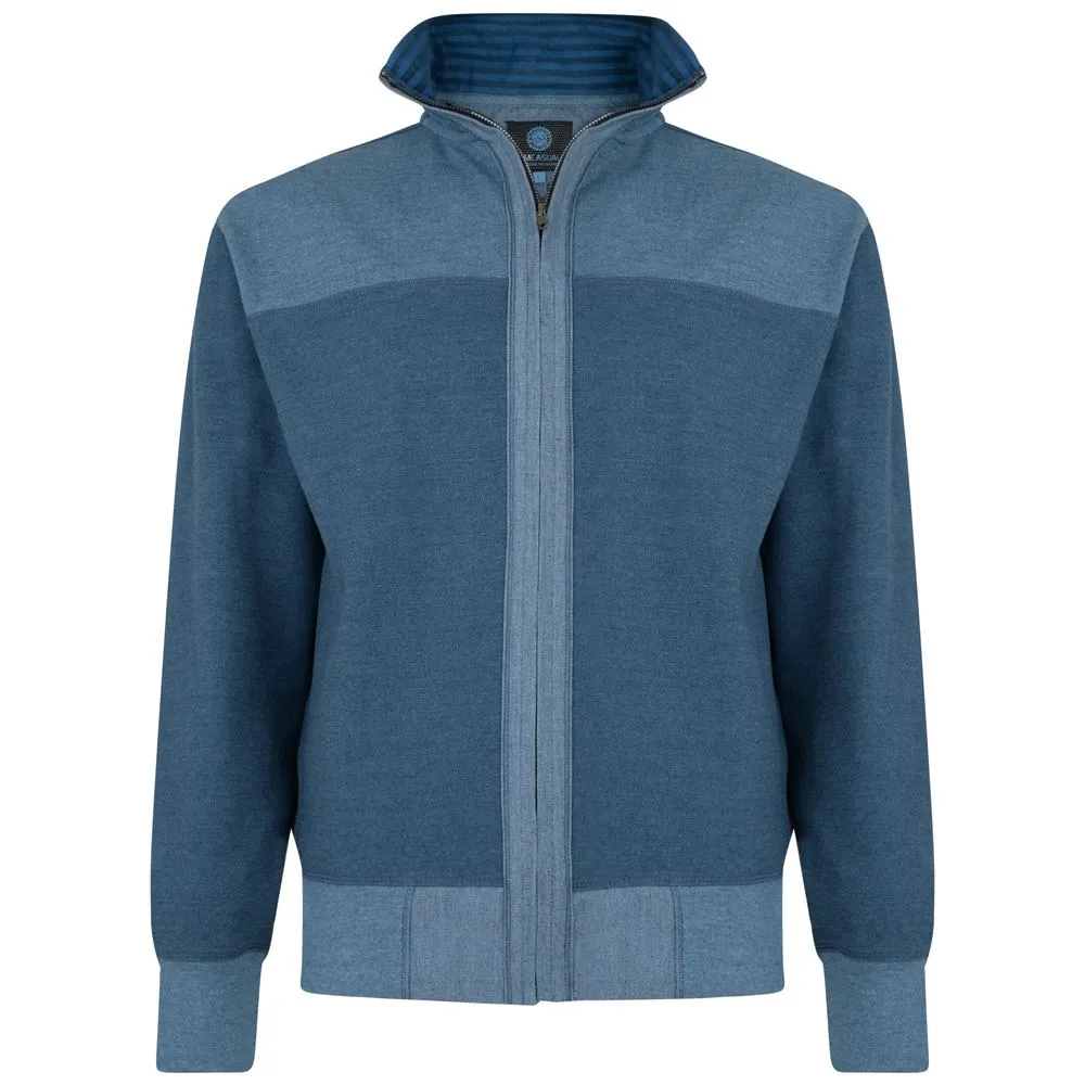 KAM Men's Full Zip Canvas Sweater (715)