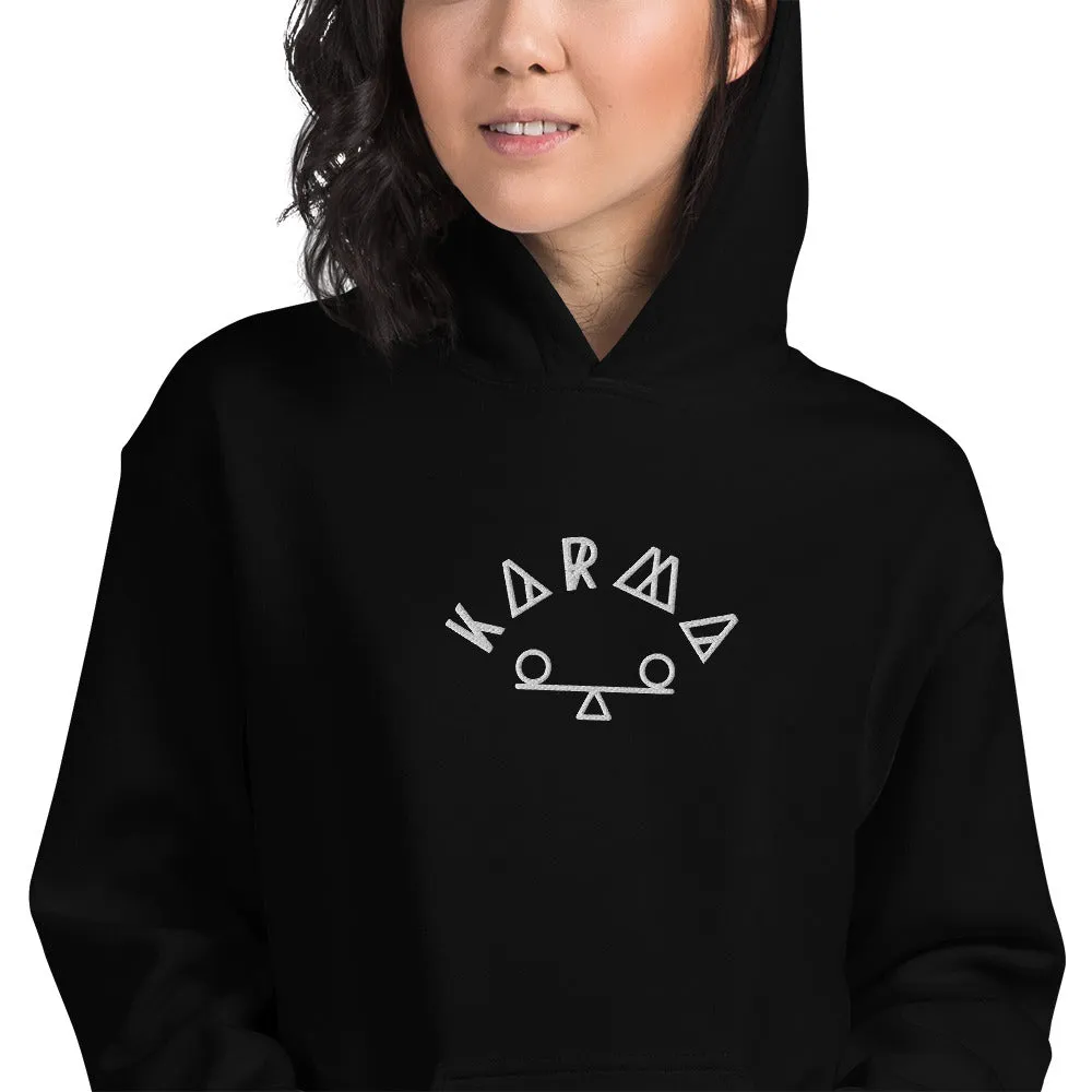 Karma Embroidered Hoodie