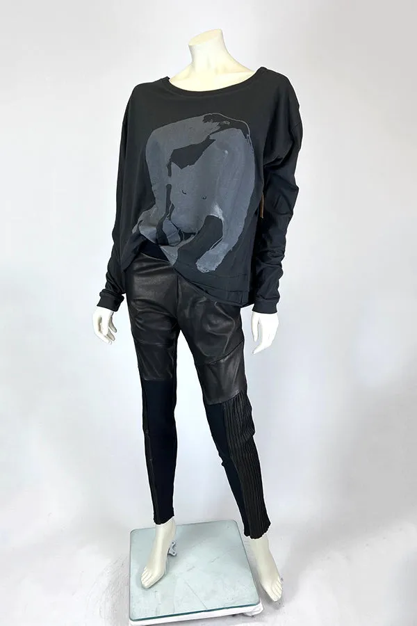 Kate Perry Projects Panther Long Sleeve Layered Top