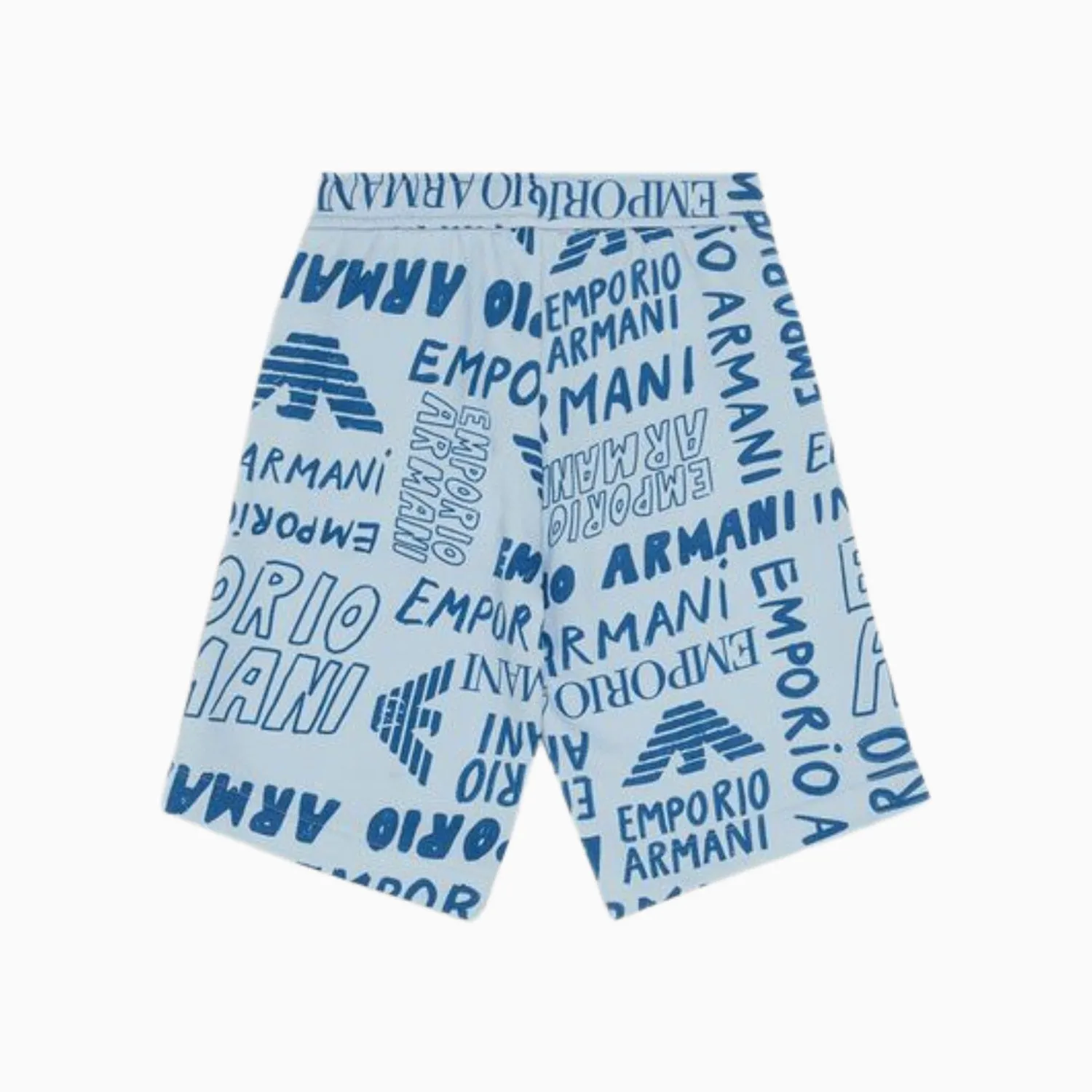 Kid's Gradient Logo Jersey T Shirt And Shorts Outfit