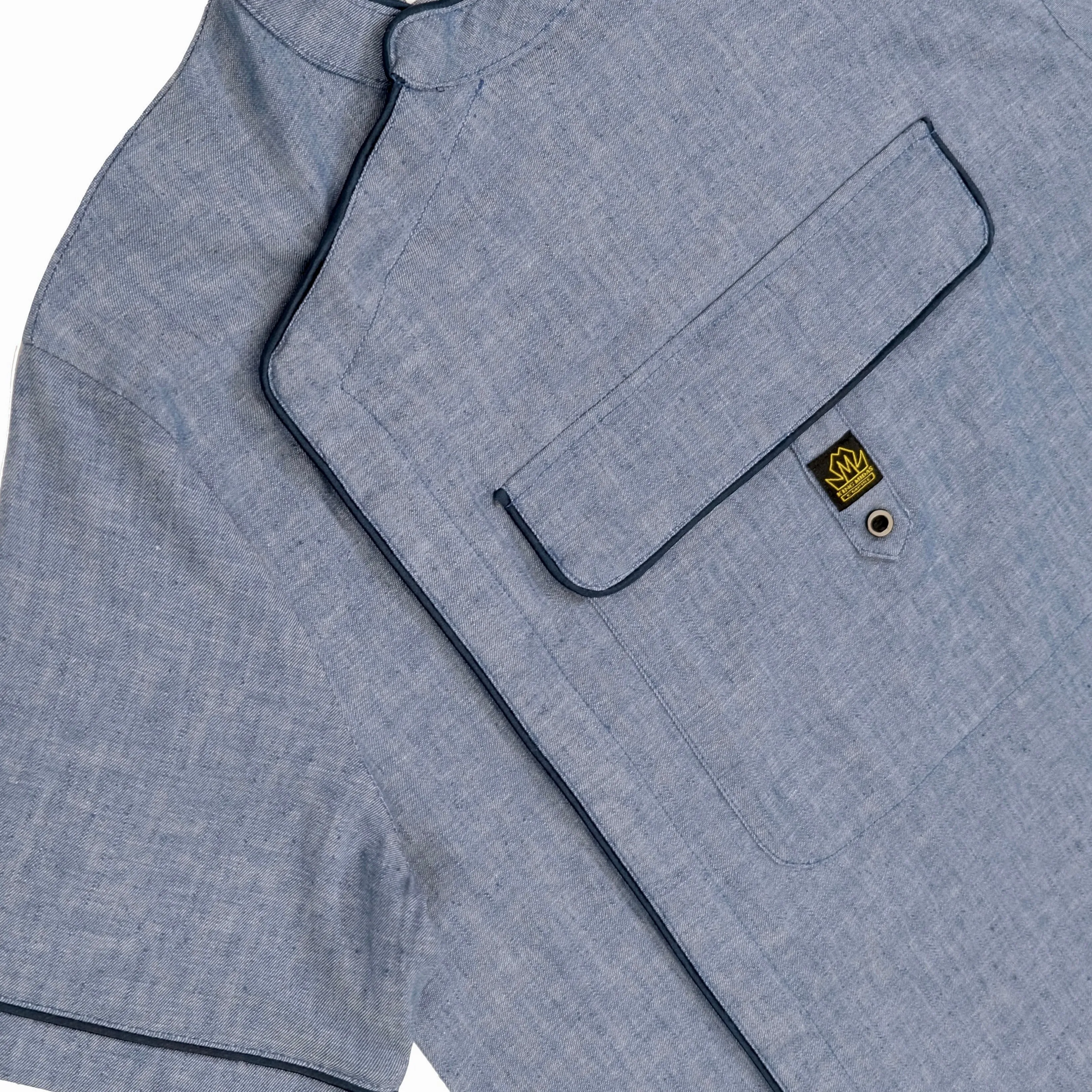 King Midas "Old New York" Denim Barber Smock