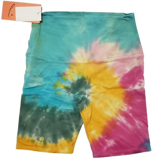 LA DETRESSE Tie-Dye High-Waist Bike Shorts Pull-On Women XS Multicolor NWT