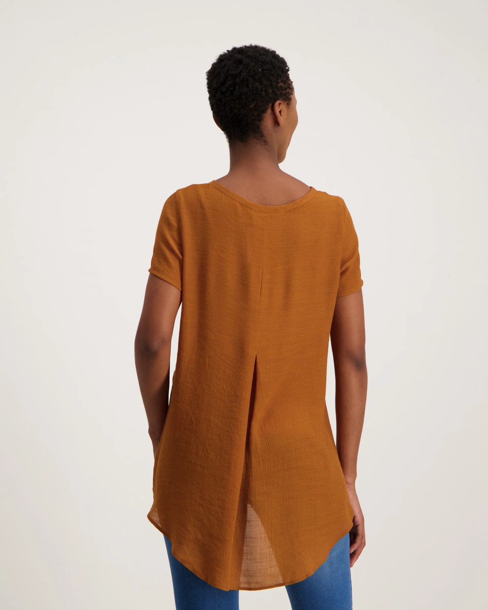 Ladies GV Layered Tunic Top - Tobacco