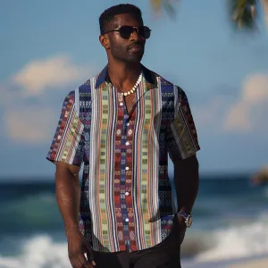Lamba Mpanjaka Malagasy Traditional Pattern Hawaiian Shirt LT15