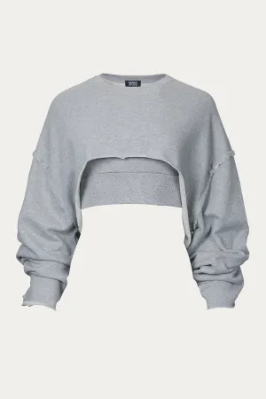 LAYERED CROPPED SWEATSHIRT