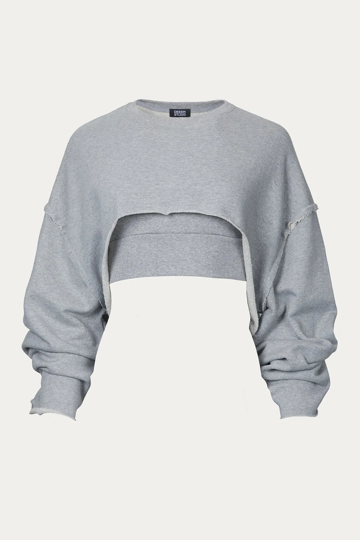LAYERED CROPPED SWEATSHIRT