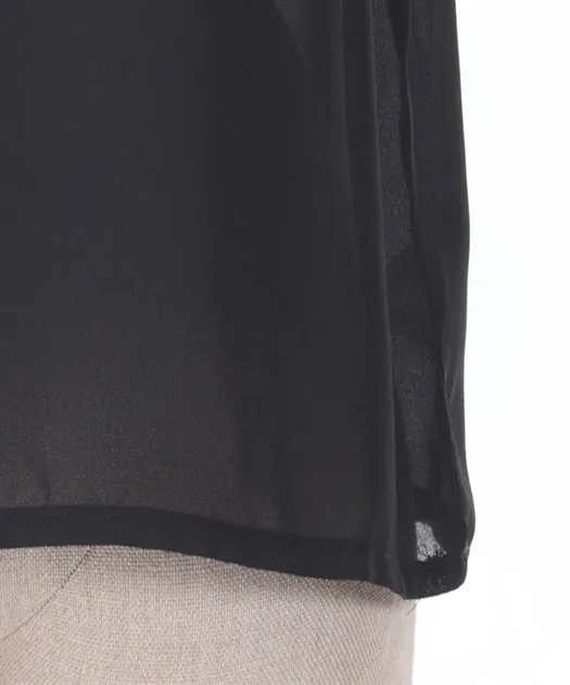 Layered Lace Short Sleeve Blouse