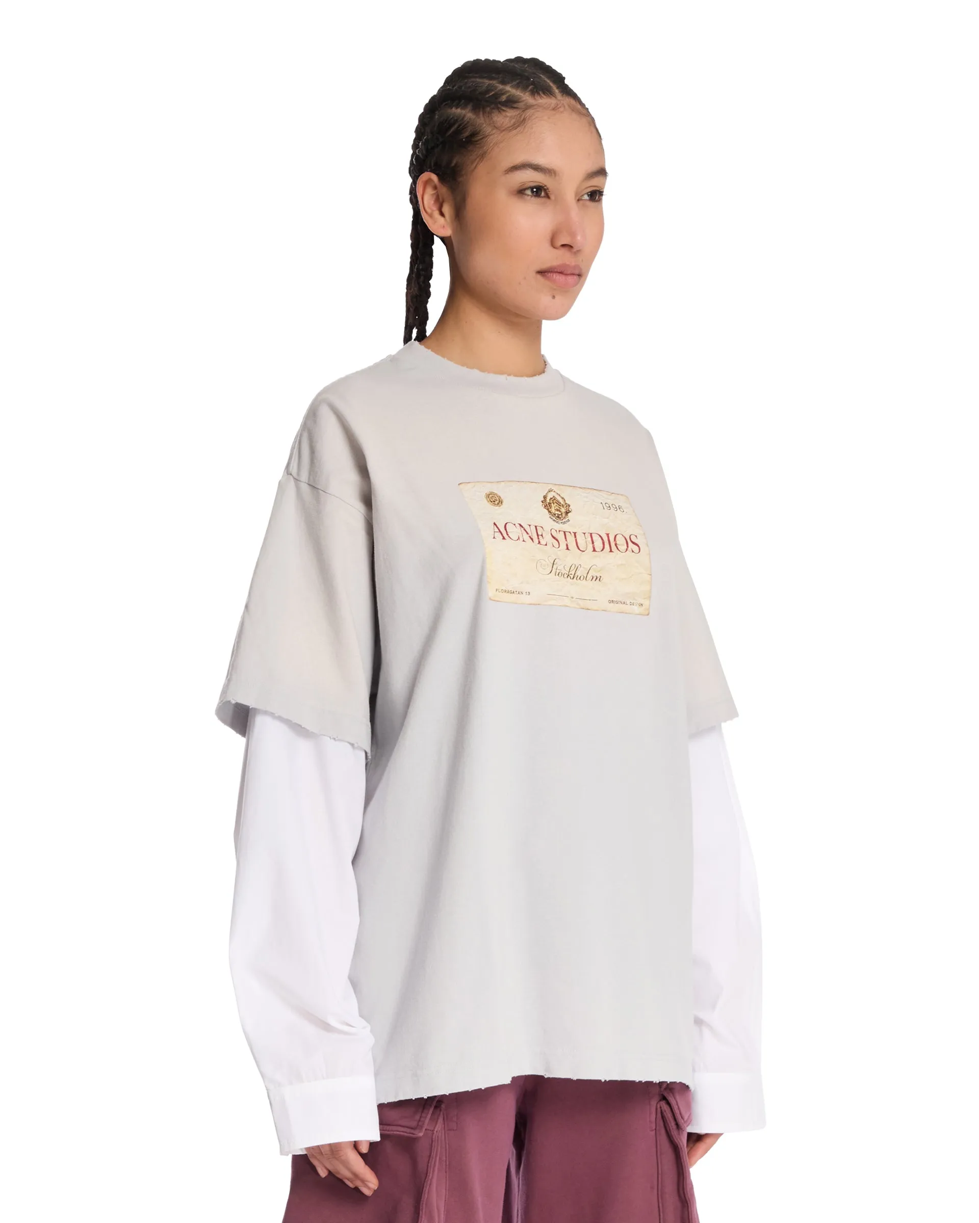 Layered T-Shirt Con Logo