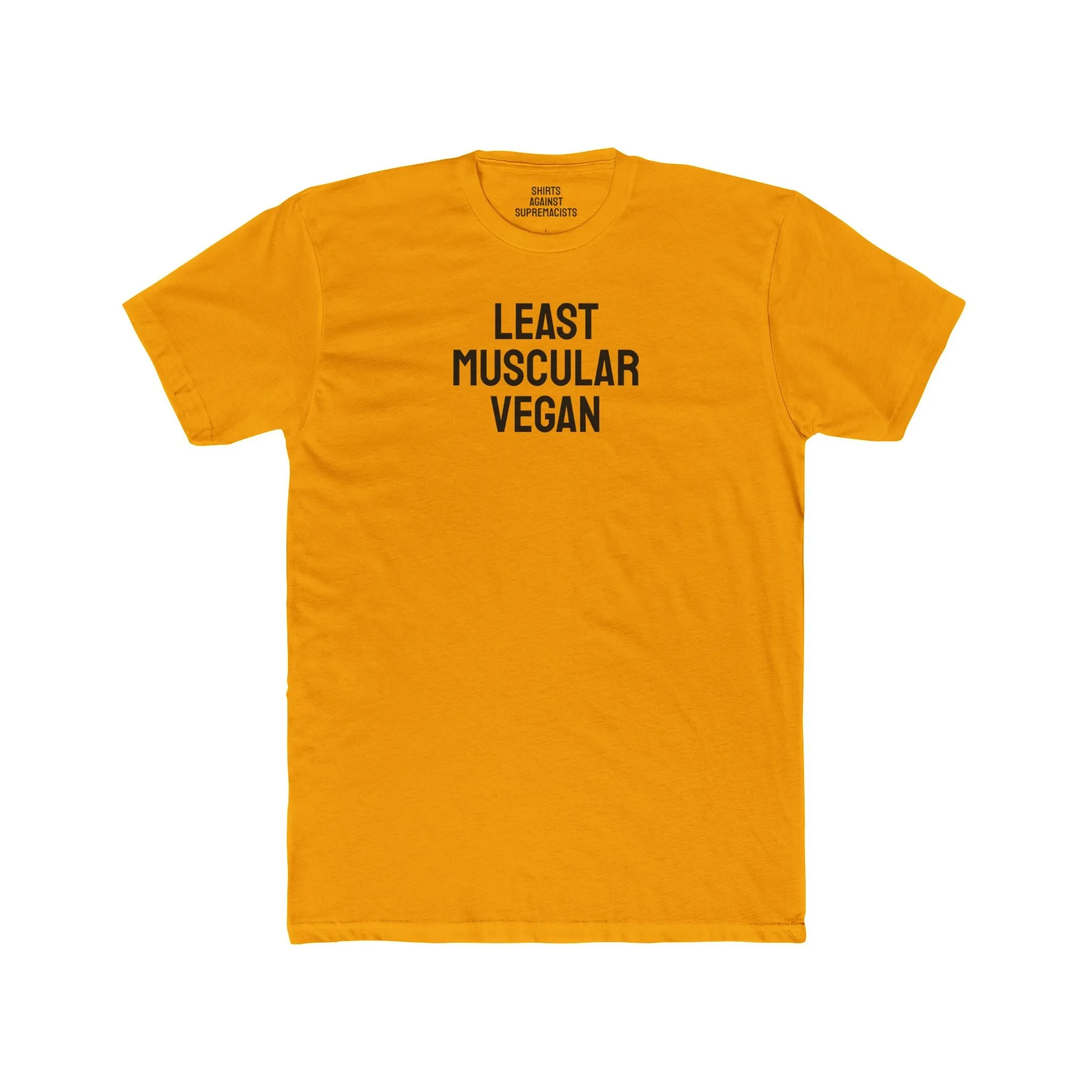 Least Muscular Vegan - Unisex Cotton Crew Tee
