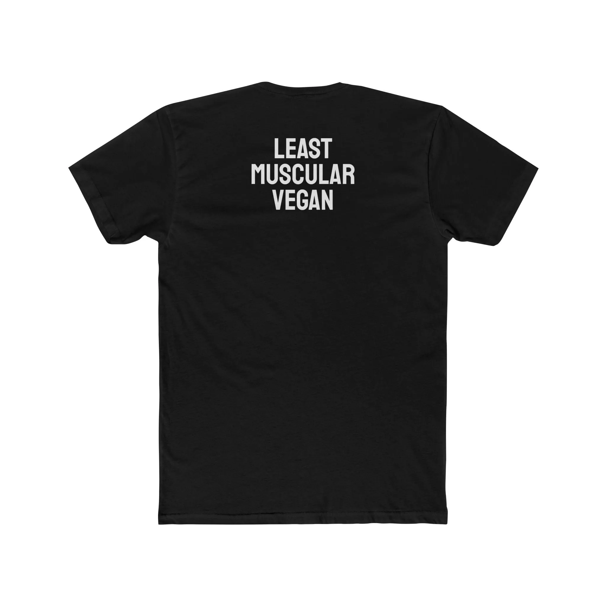 Least Muscular Vegan - Unisex Cotton Crew Tee