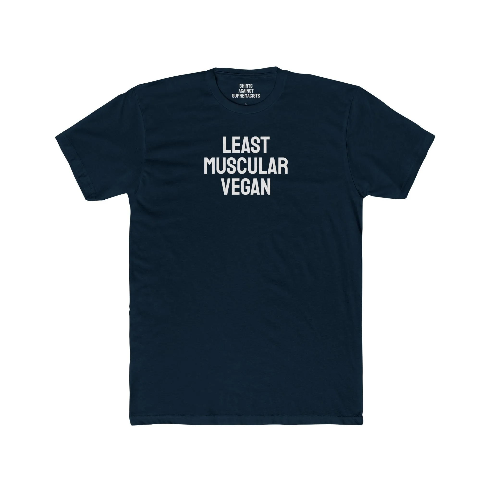 Least Muscular Vegan - Unisex Cotton Crew Tee