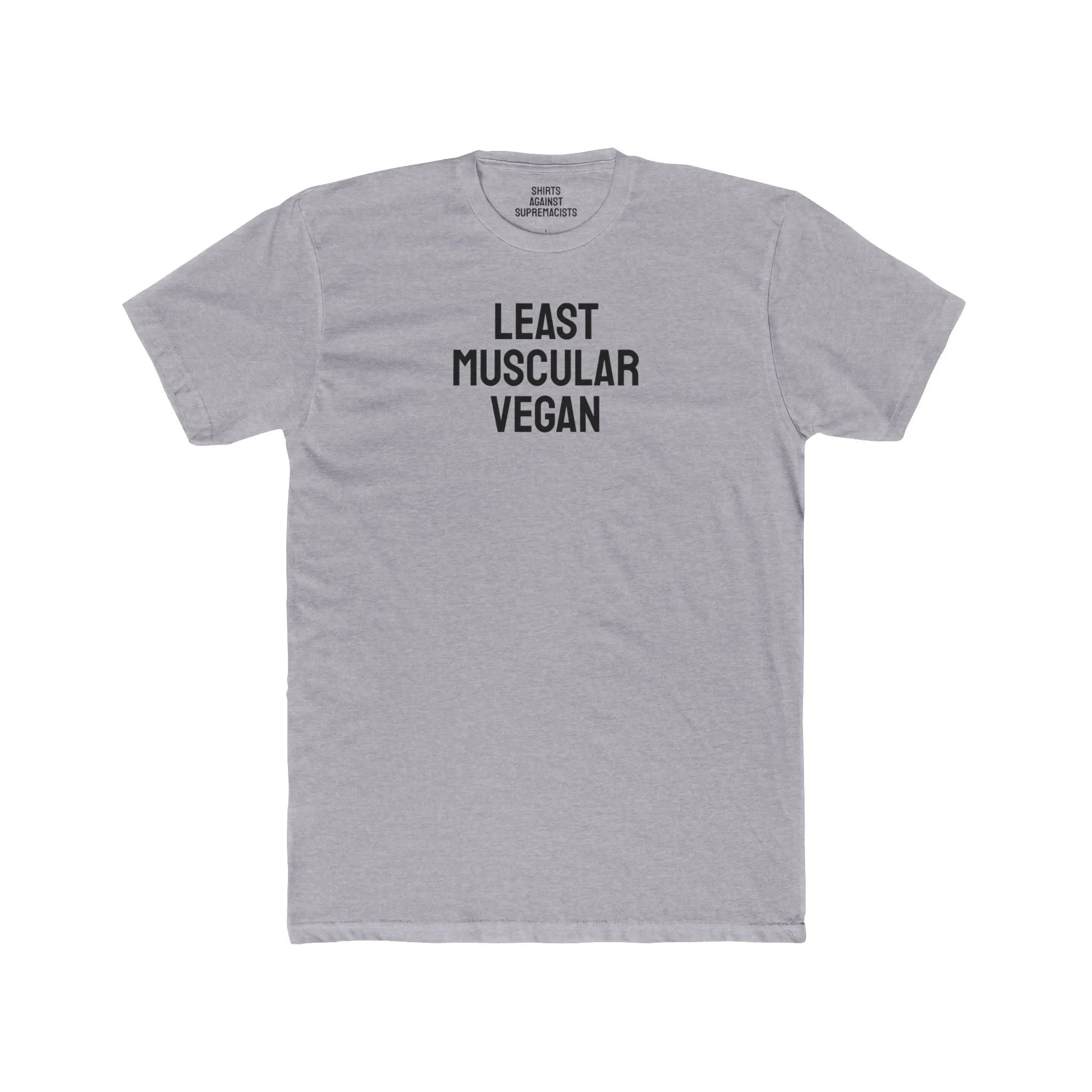 Least Muscular Vegan - Unisex Cotton Crew Tee